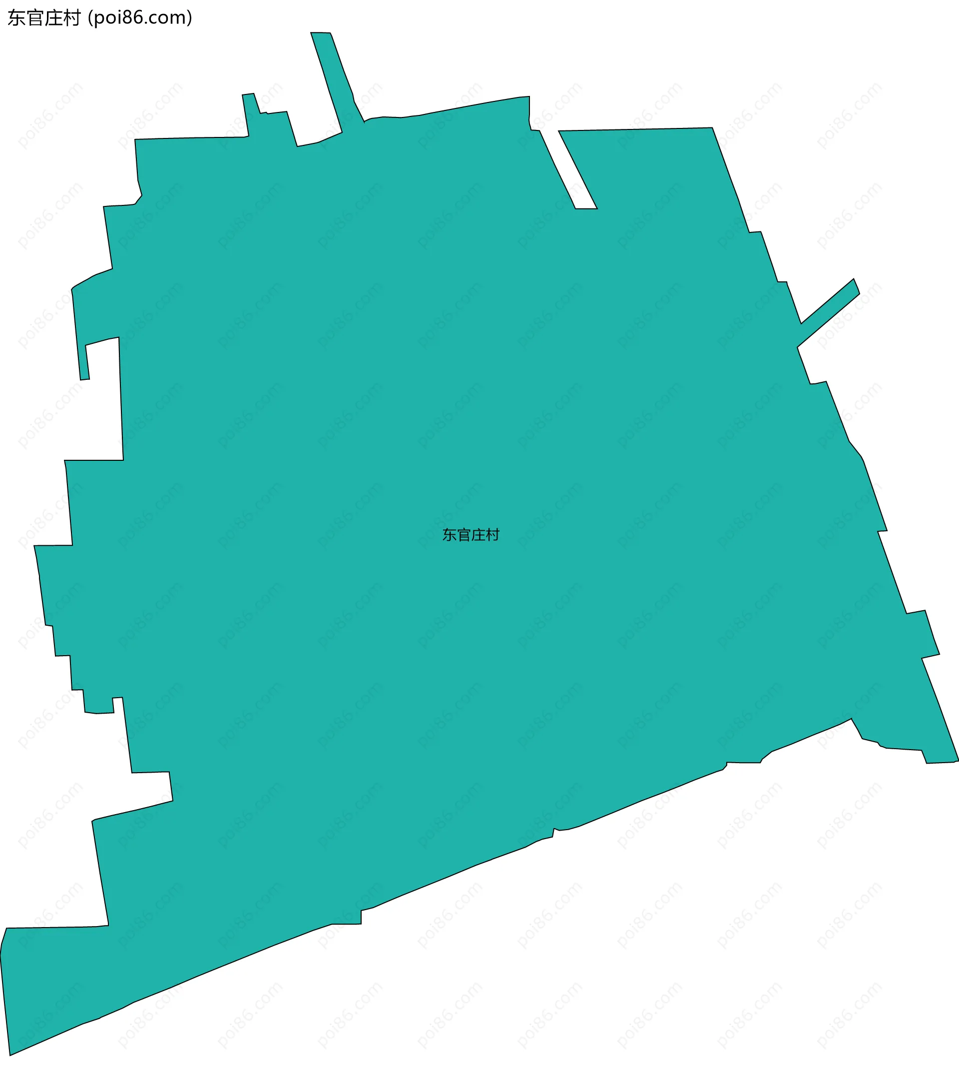 东官庄村边界地图