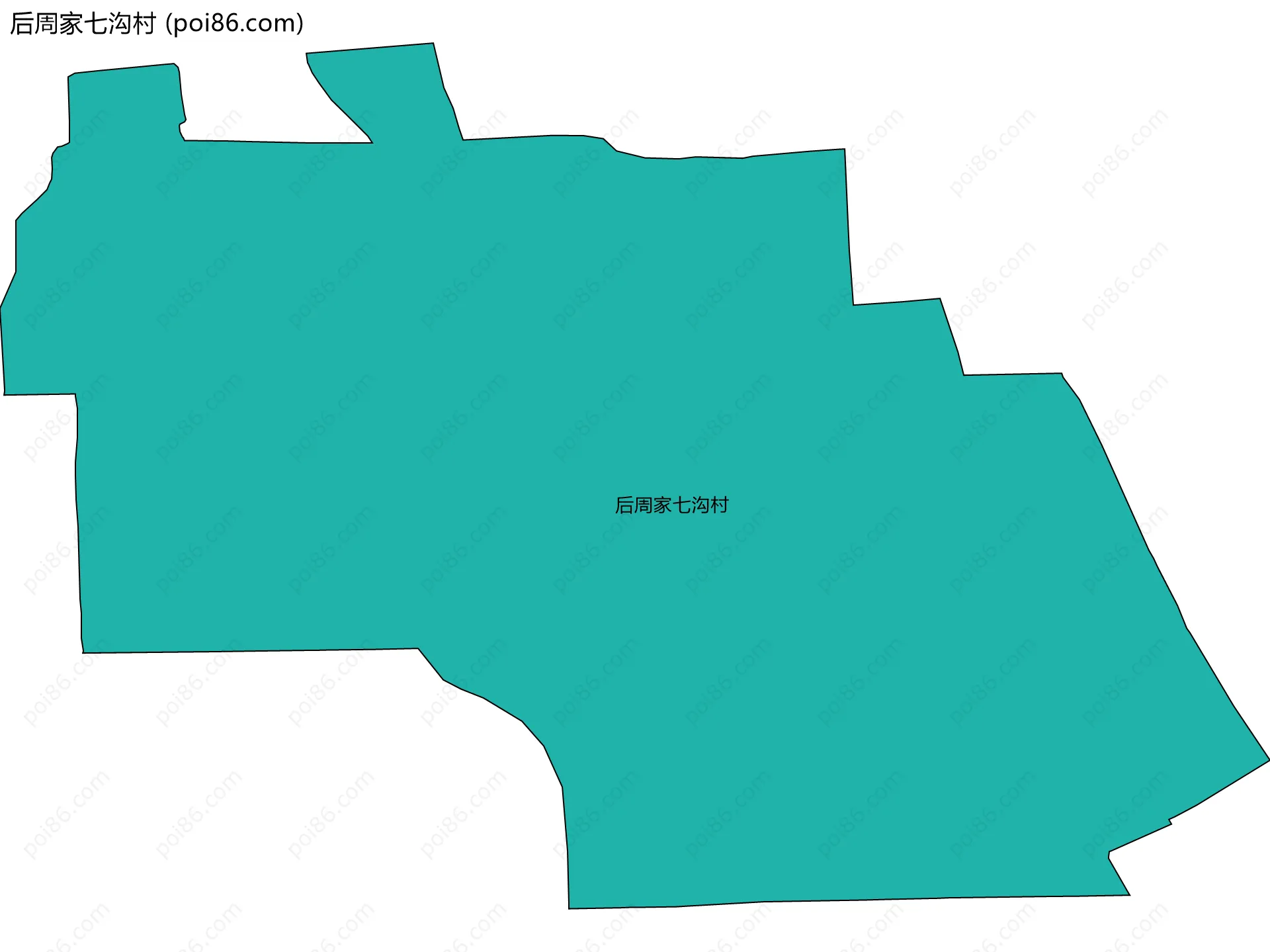 后周家七沟村边界地图