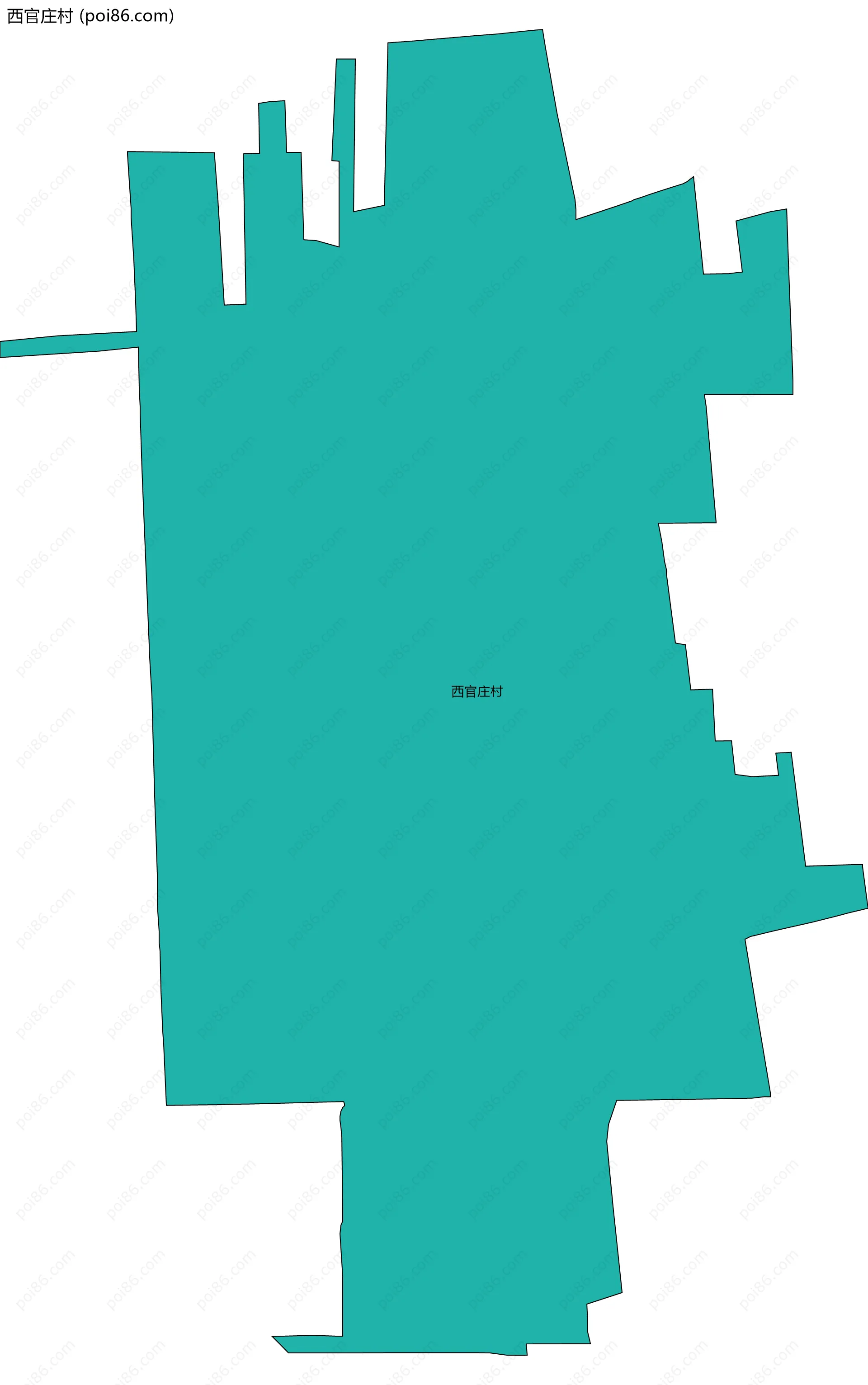 西官庄村边界地图