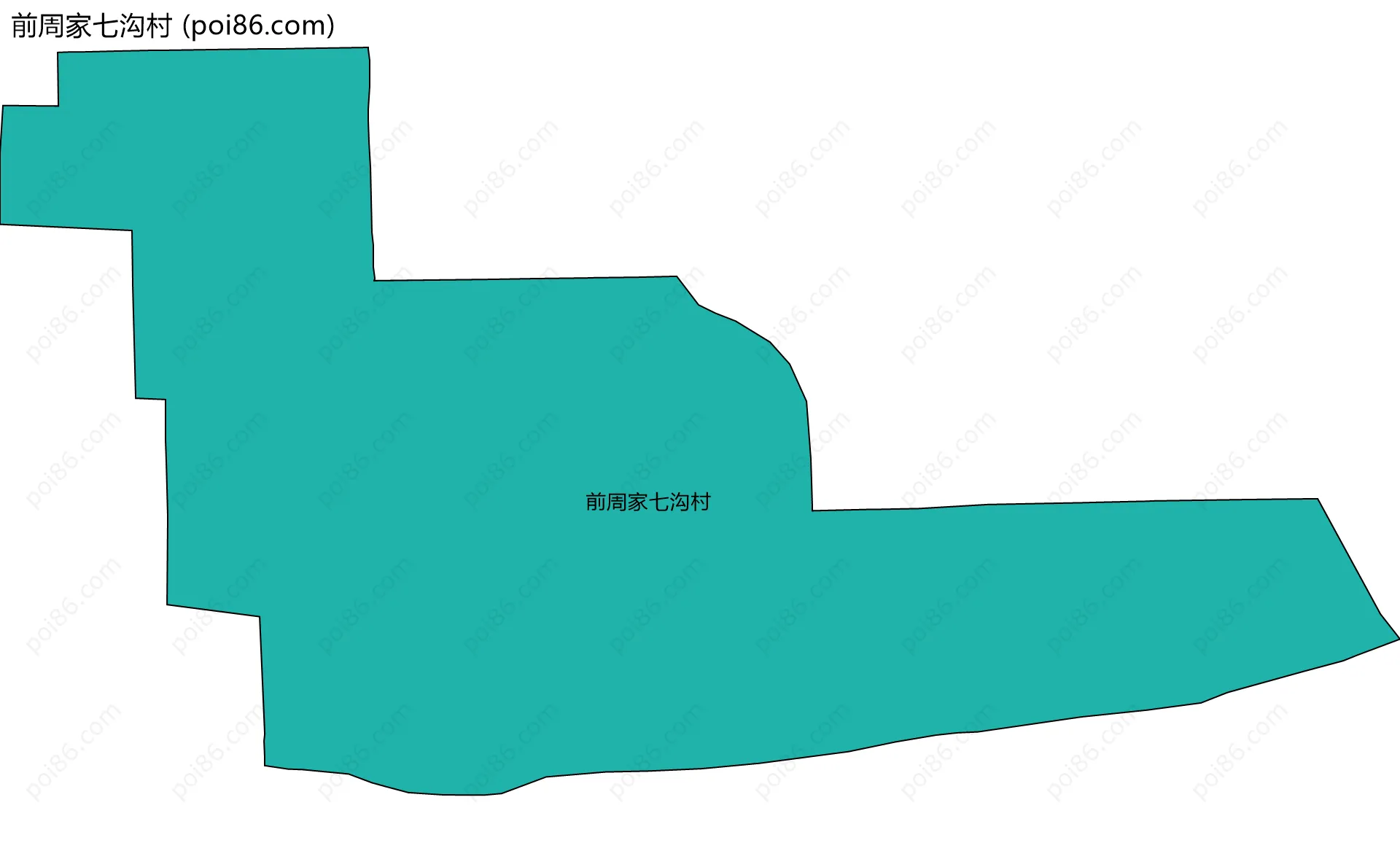 前周家七沟村边界地图