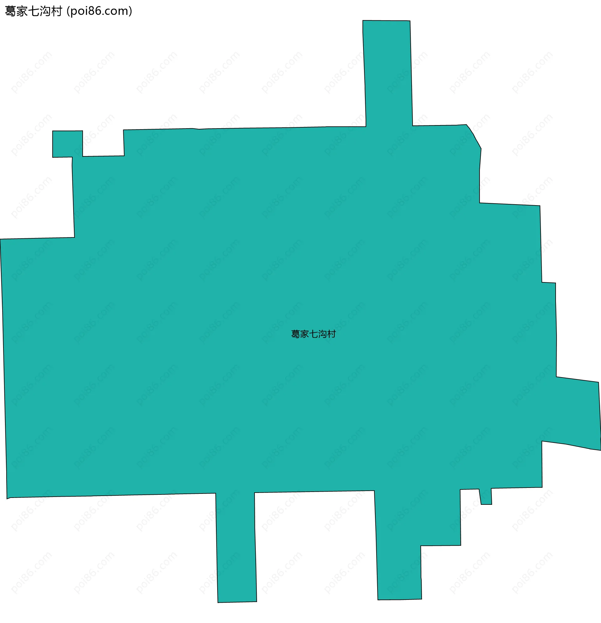 葛家七沟村边界地图