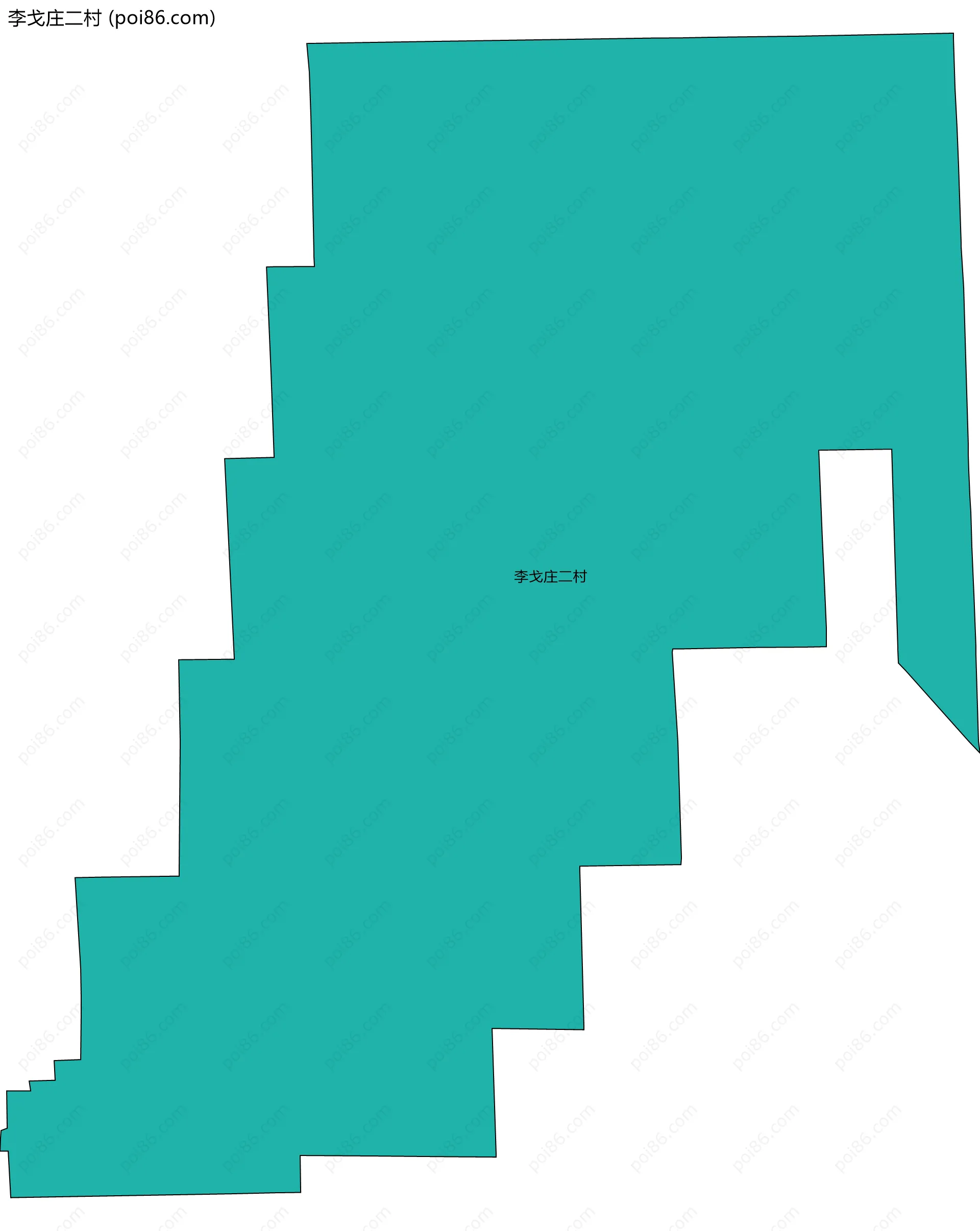 李戈庄二村边界地图