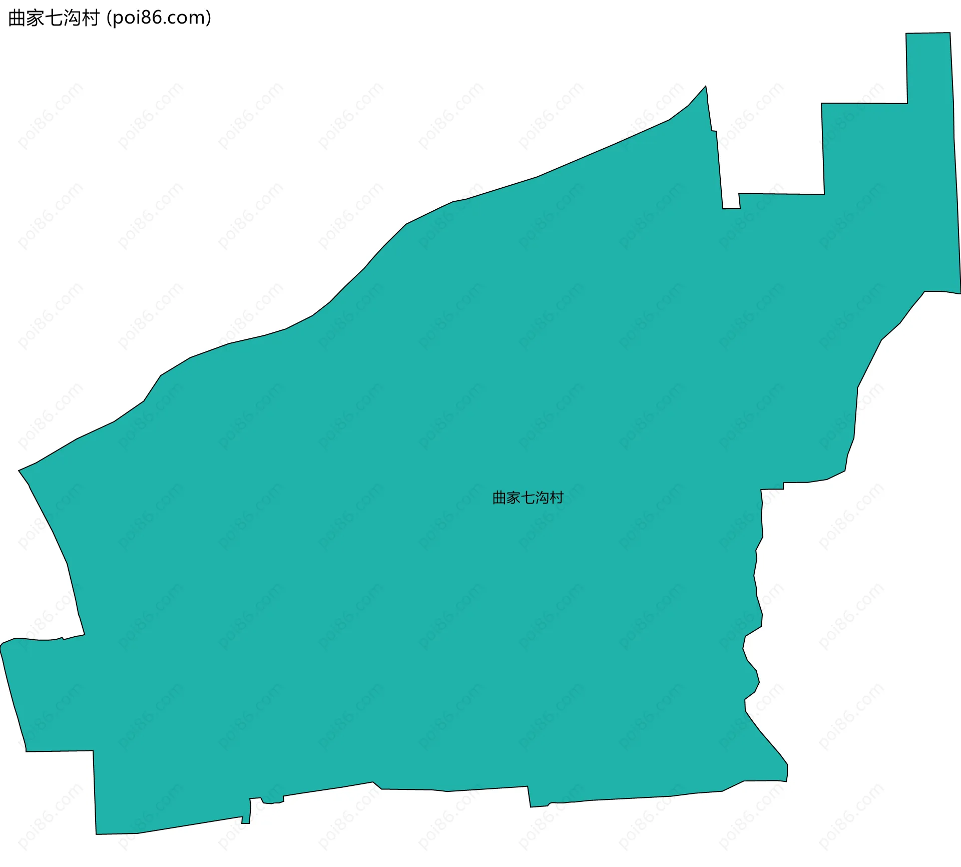 曲家七沟村边界地图