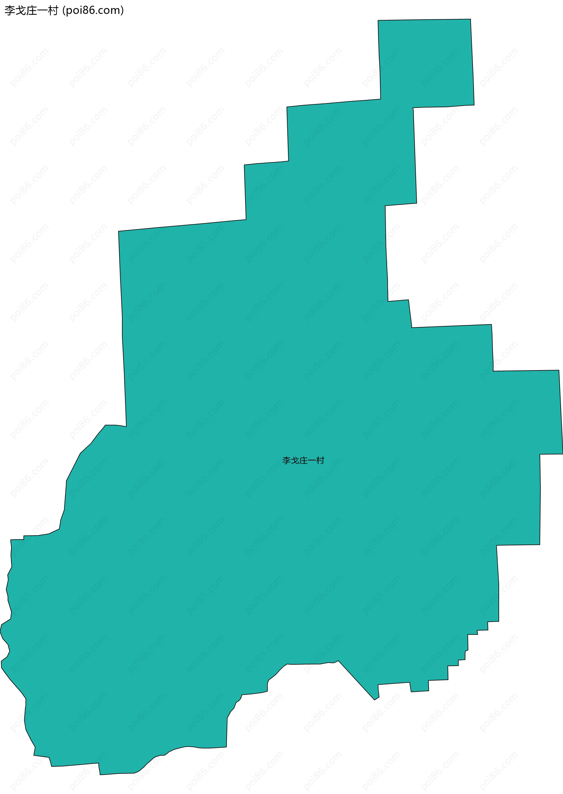 李戈庄一村边界地图