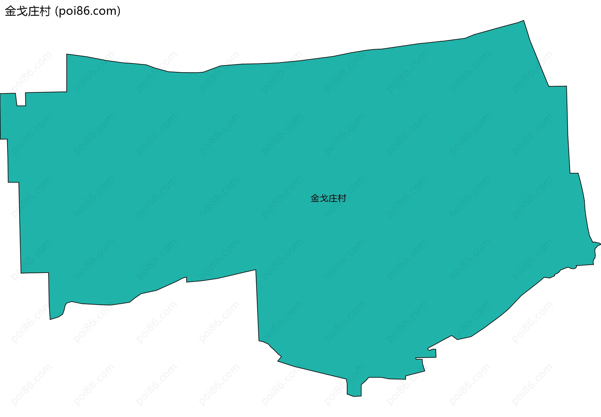 金戈庄村边界地图