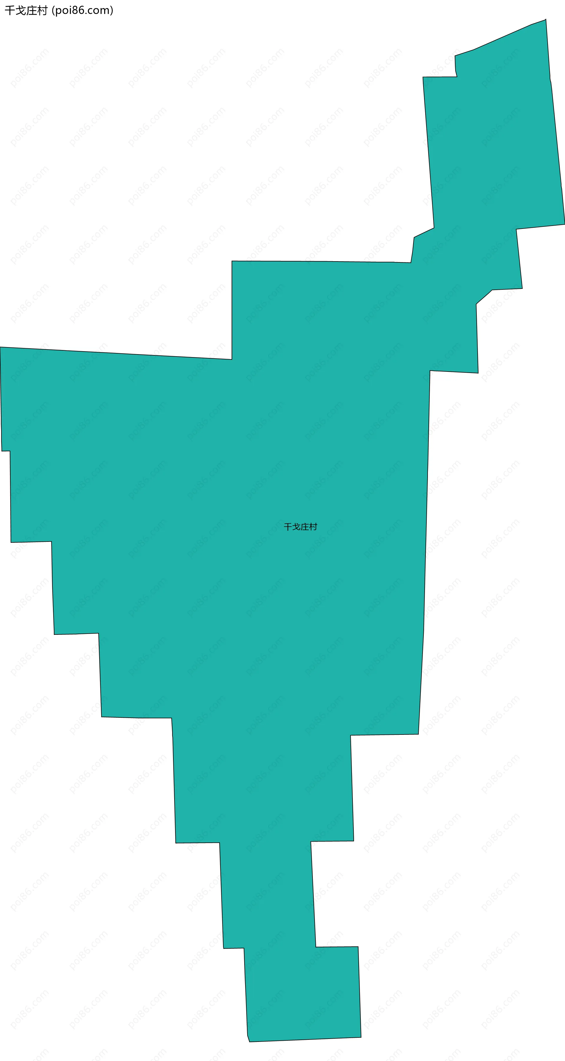 千戈庄村边界地图