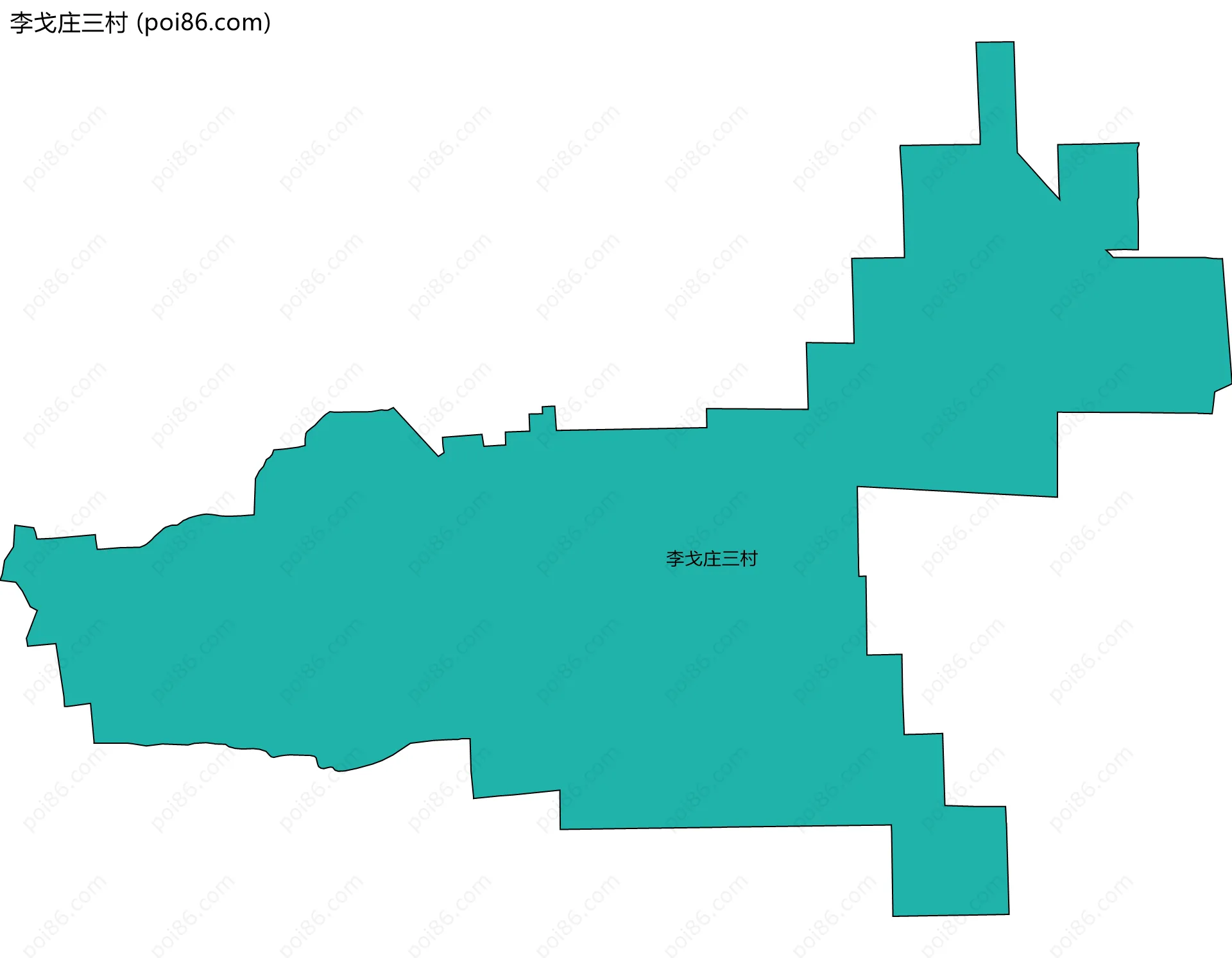 李戈庄三村边界地图