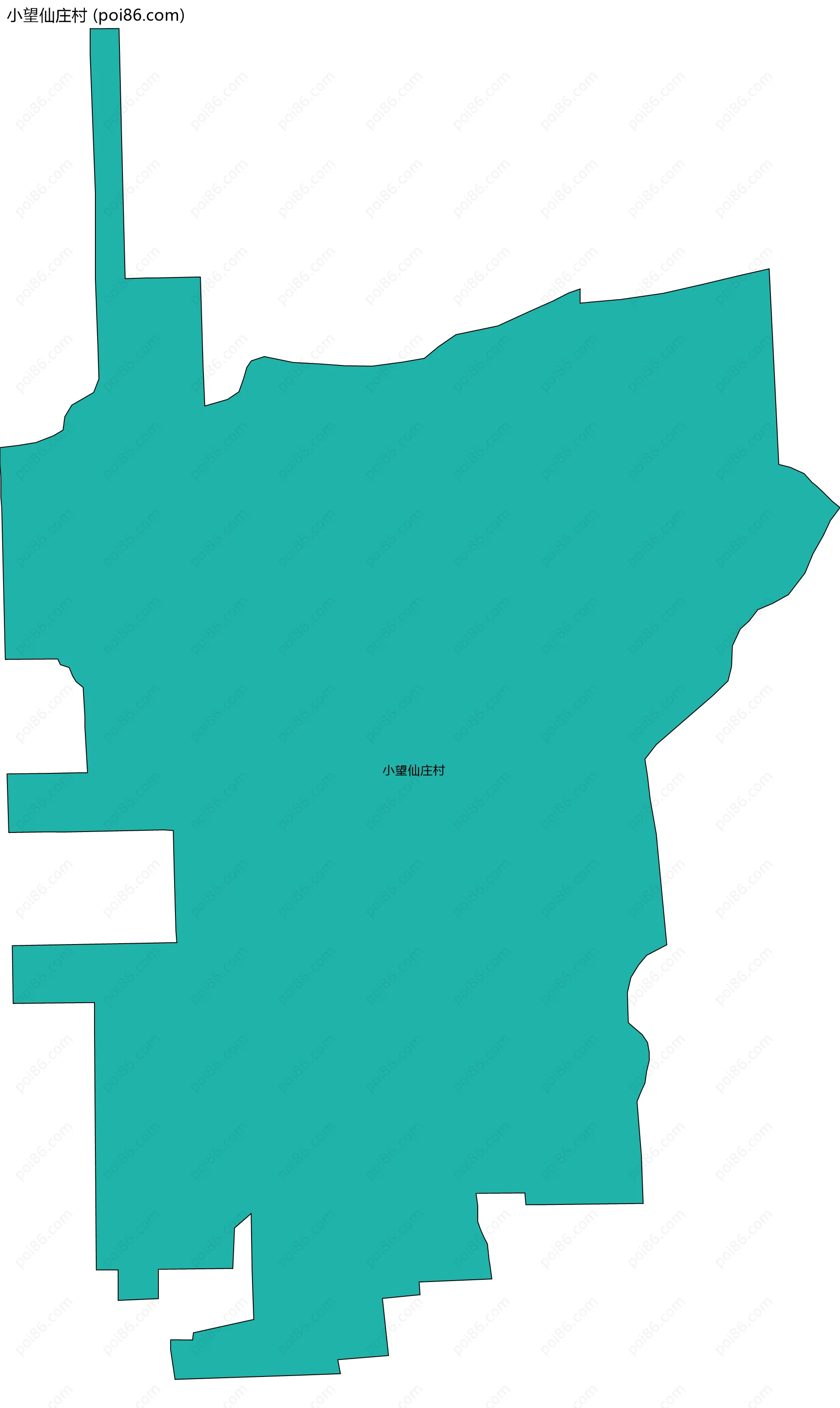 小望仙庄村边界地图