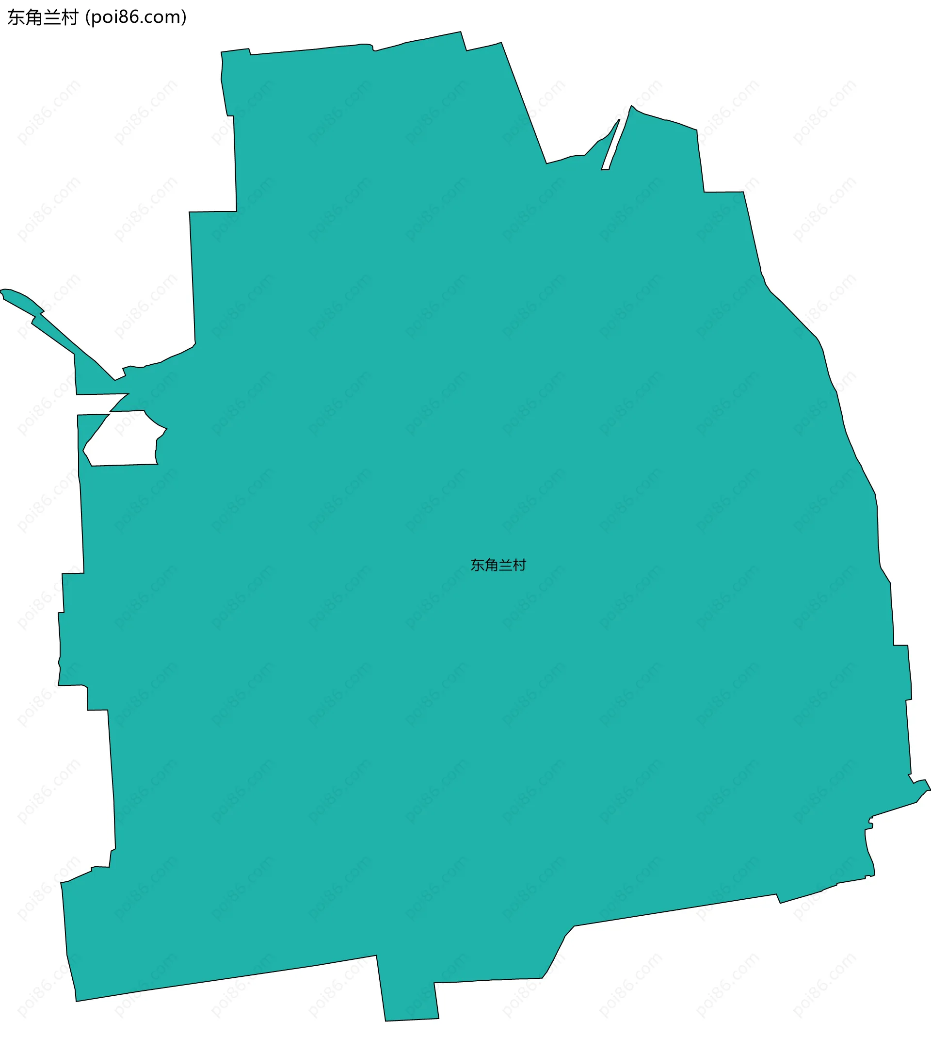 东角兰村边界地图