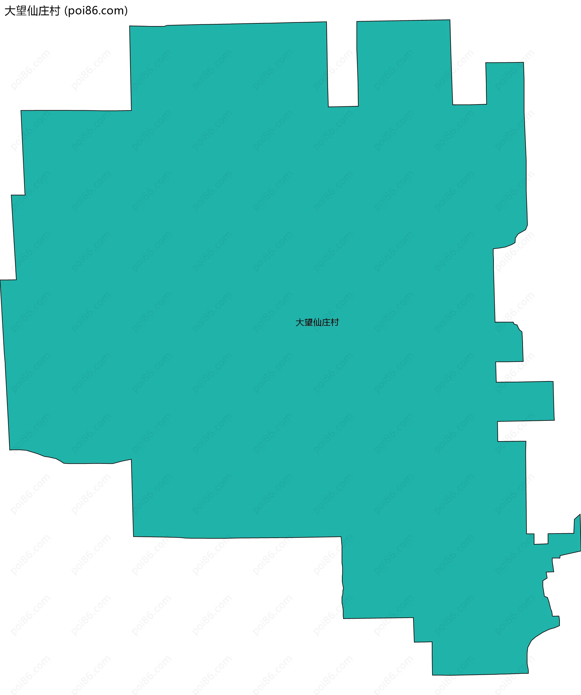 大望仙庄村边界地图