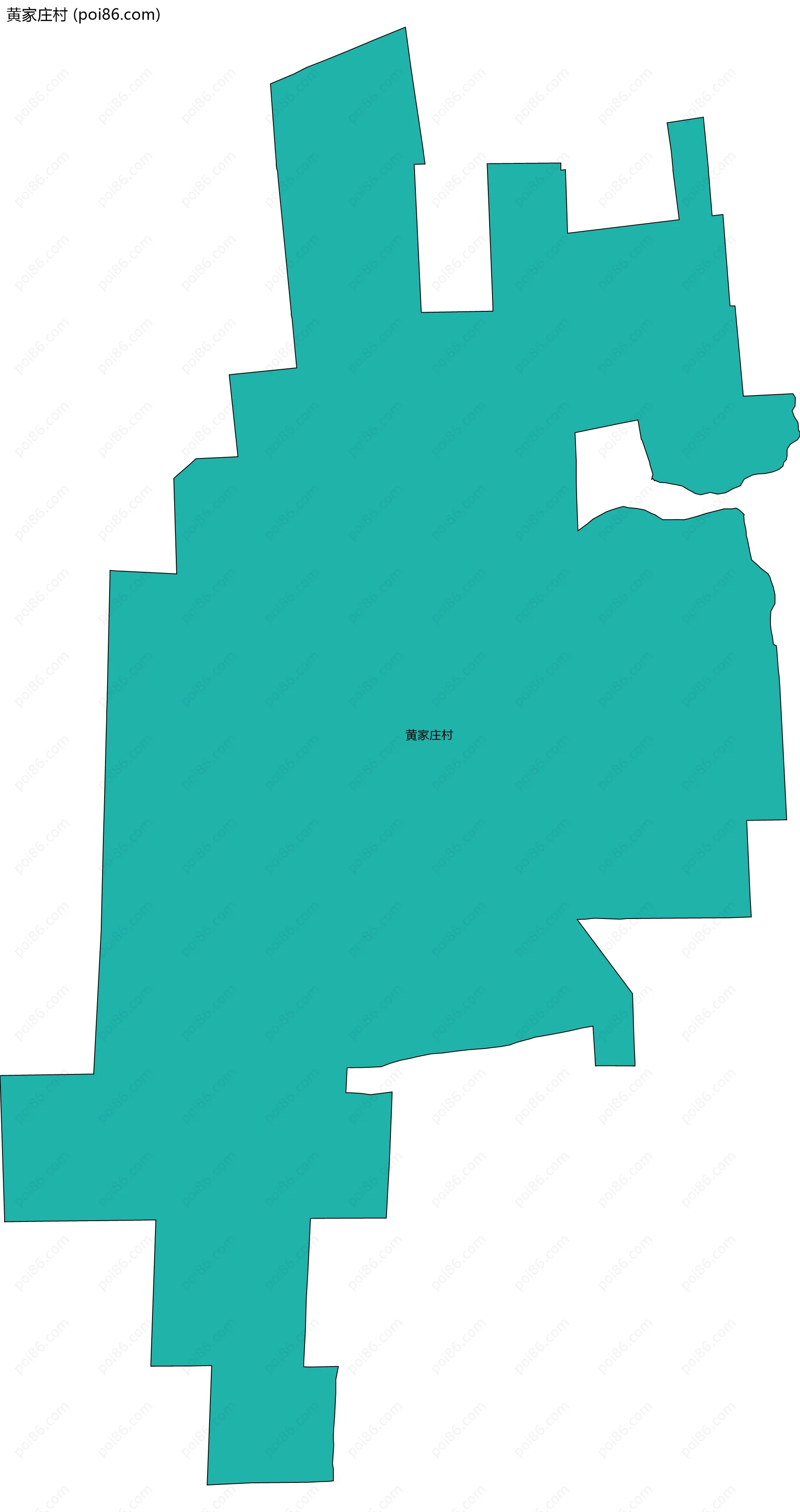 黄家庄村边界地图