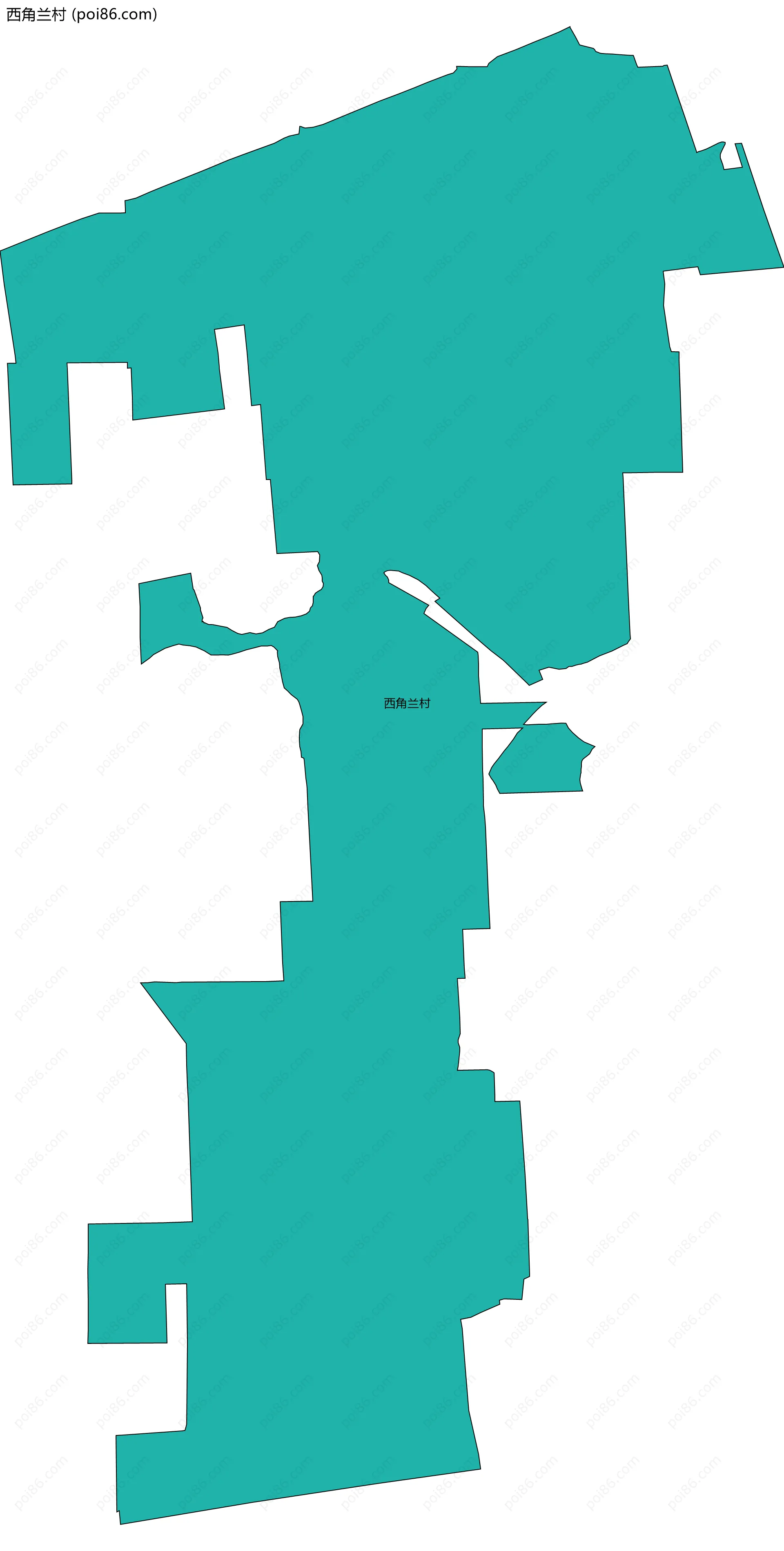 西角兰村边界地图