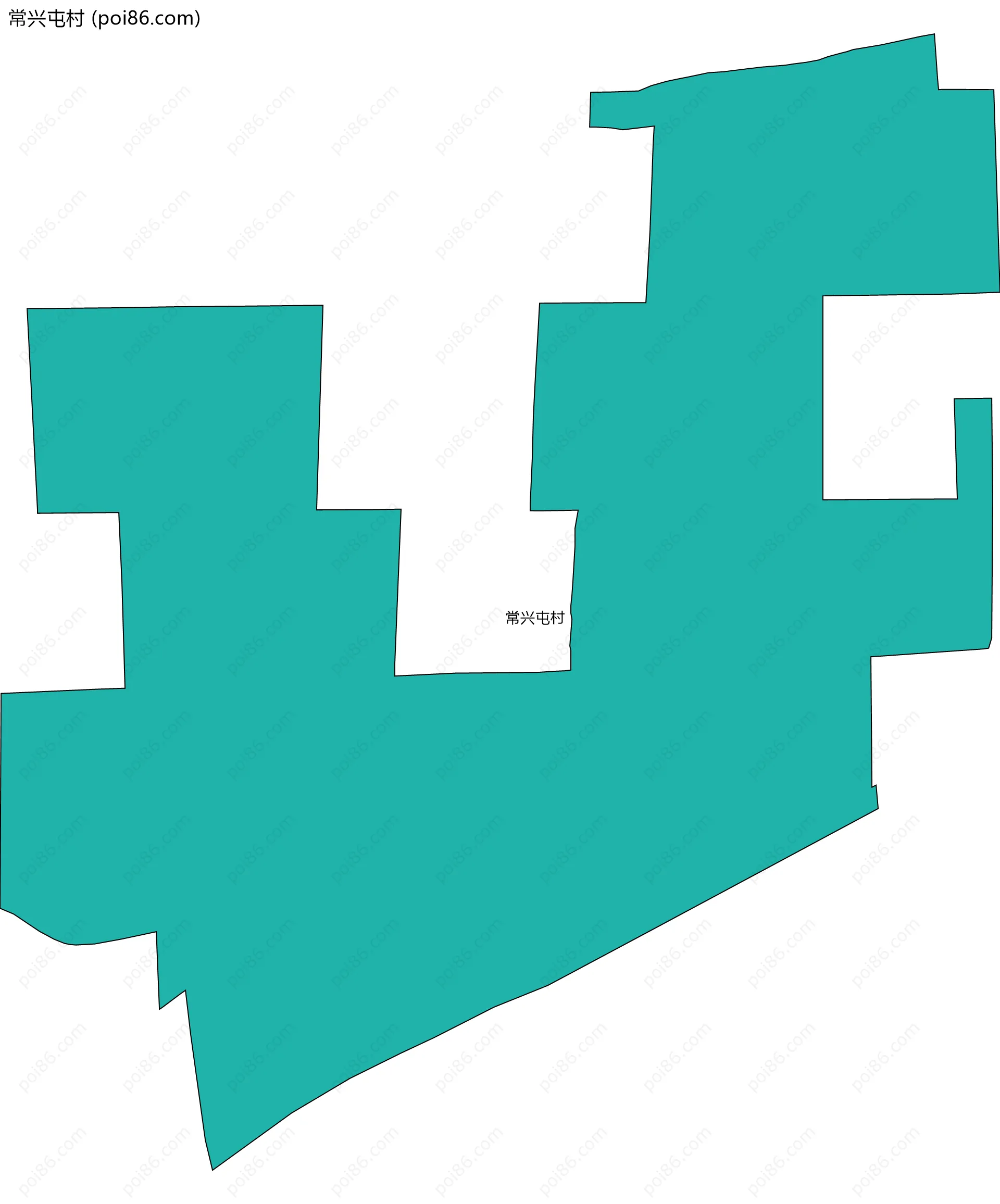 常兴屯村边界地图