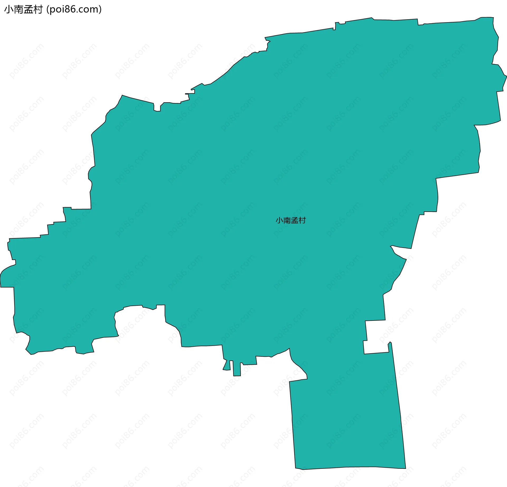 小南孟村边界地图