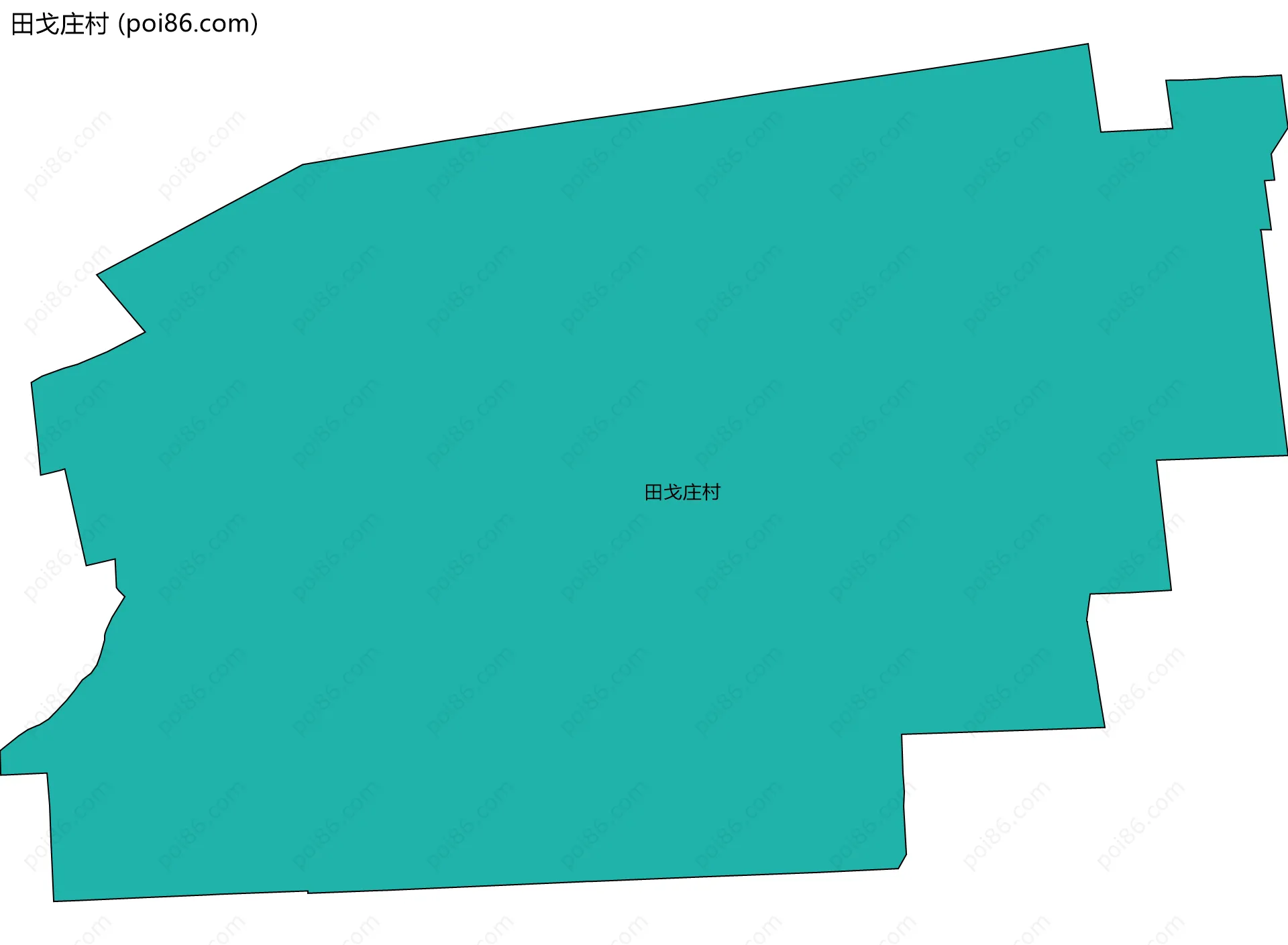 田戈庄村边界地图