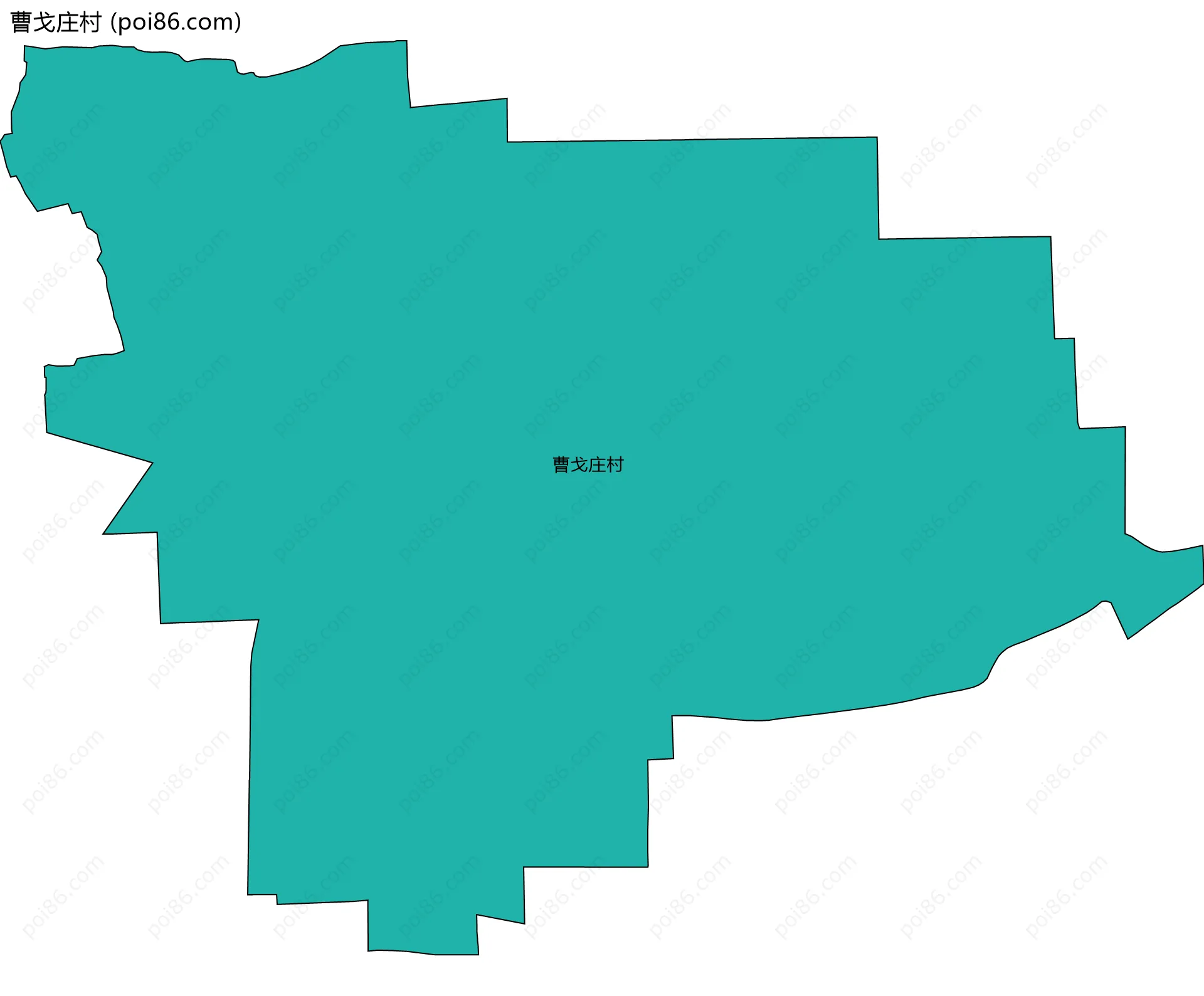 曹戈庄村边界地图
