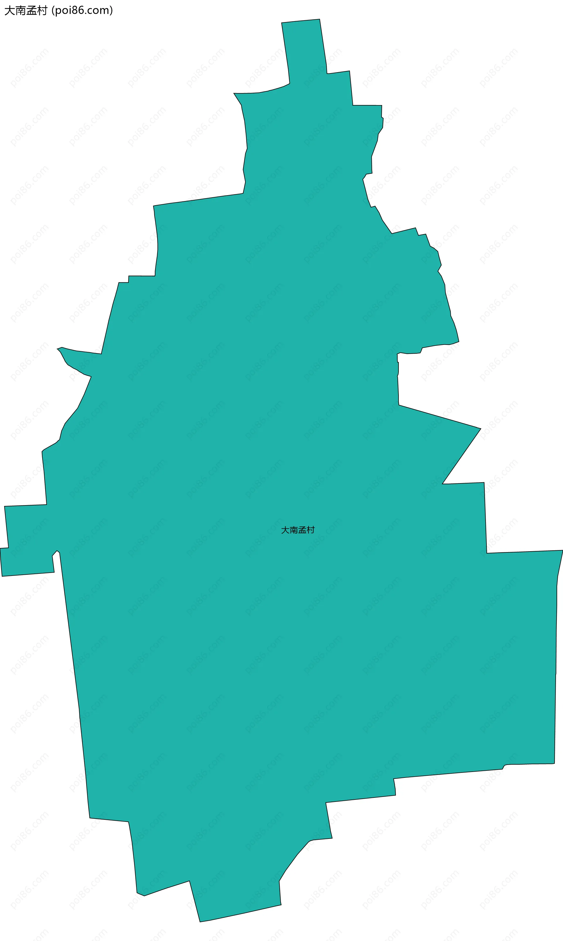大南孟村边界地图