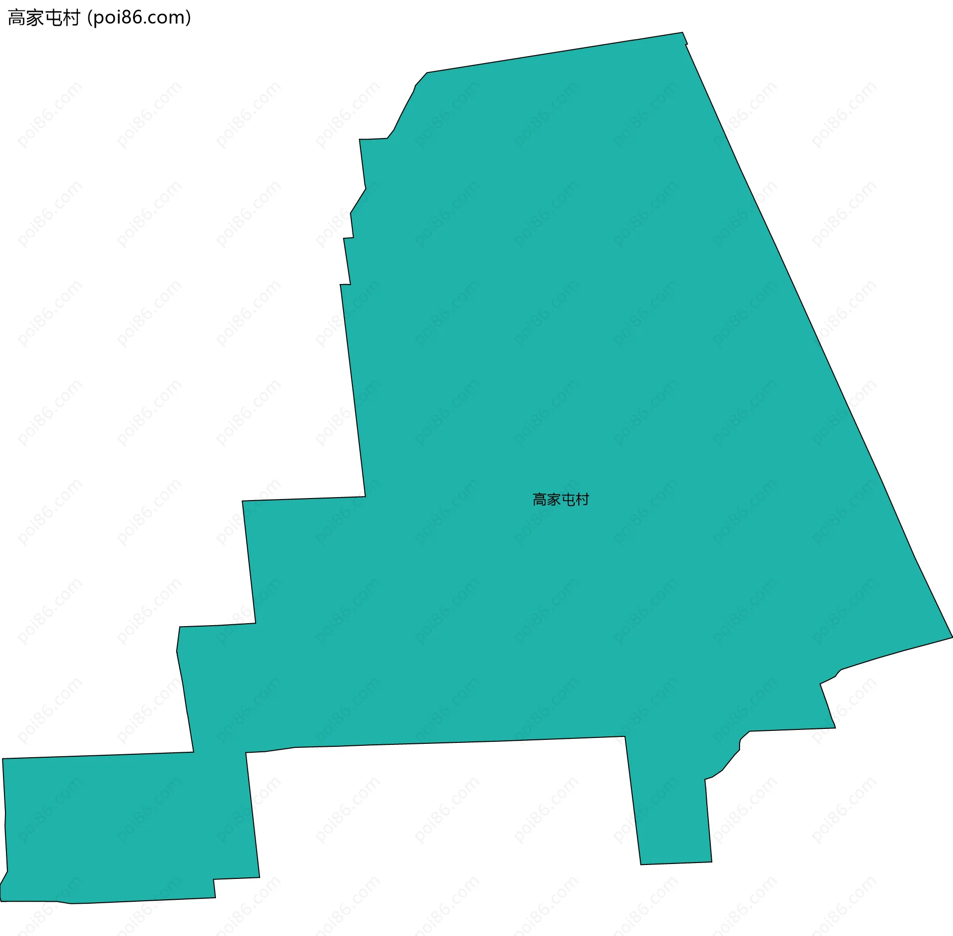 高家屯村边界地图
