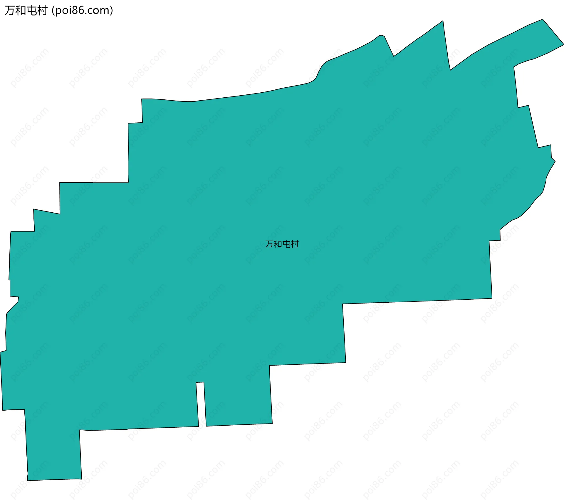 万和屯村边界地图