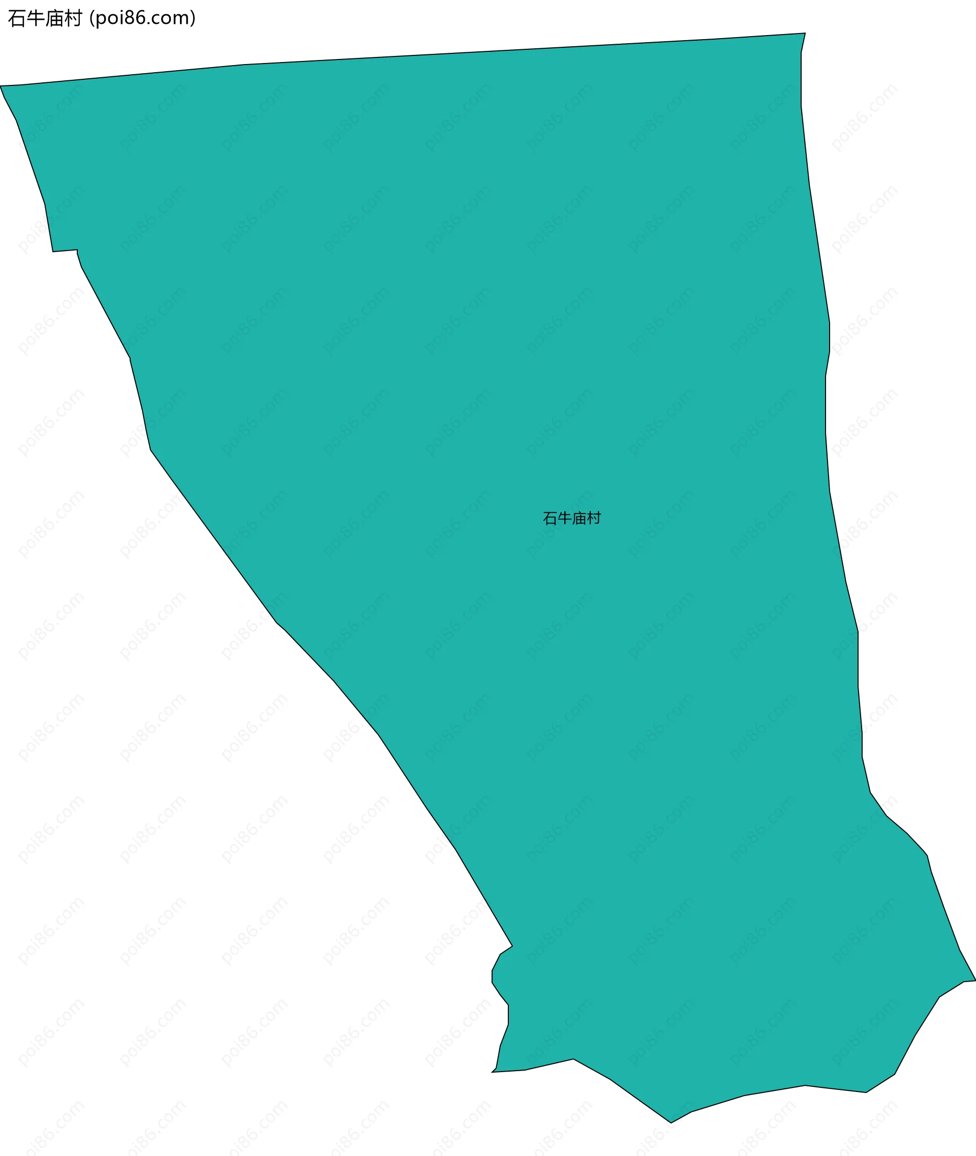 石牛庙村边界地图