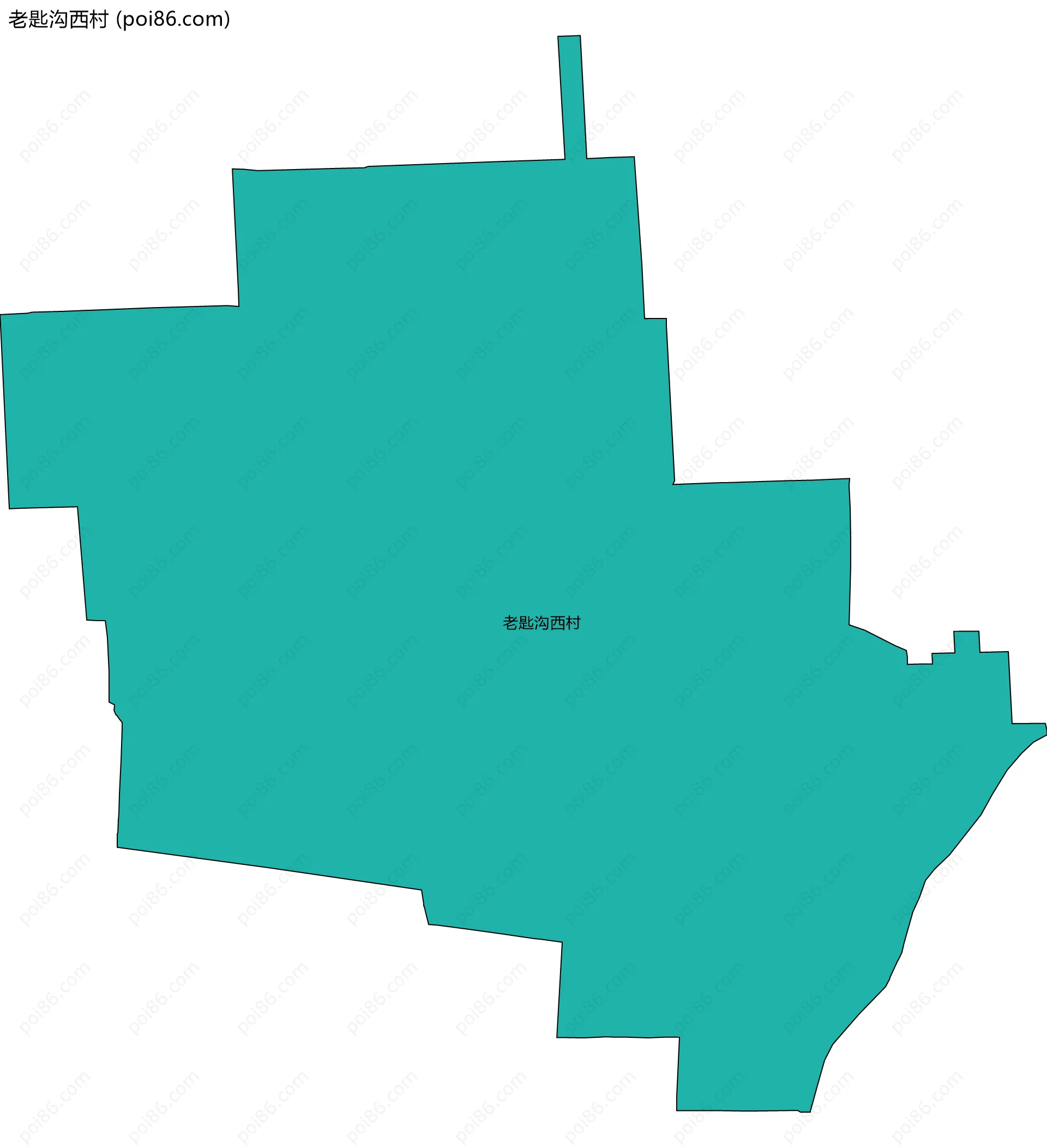 老匙沟西村边界地图