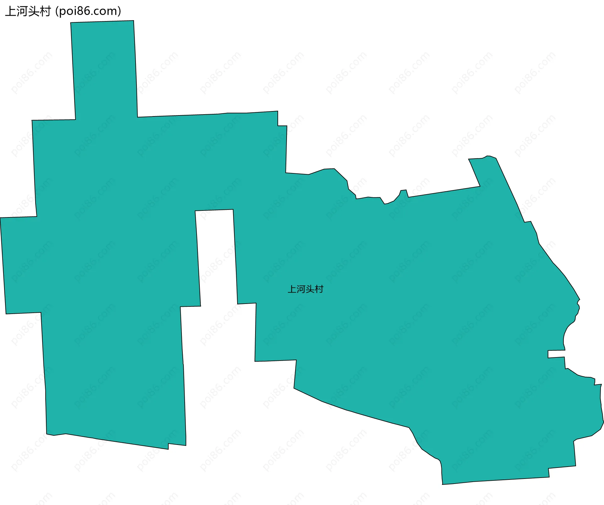 上河头村边界地图