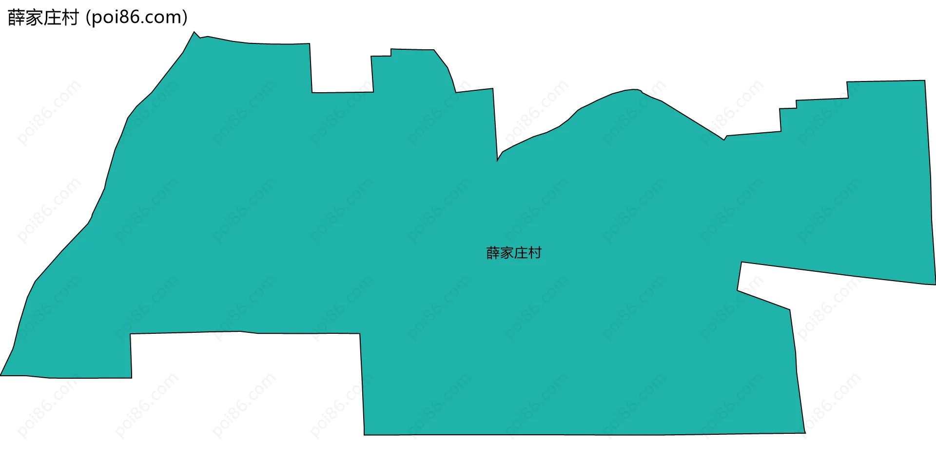 薛家庄村边界地图