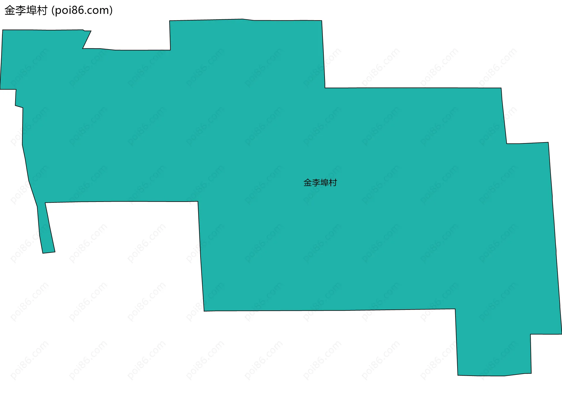 金李埠村边界地图
