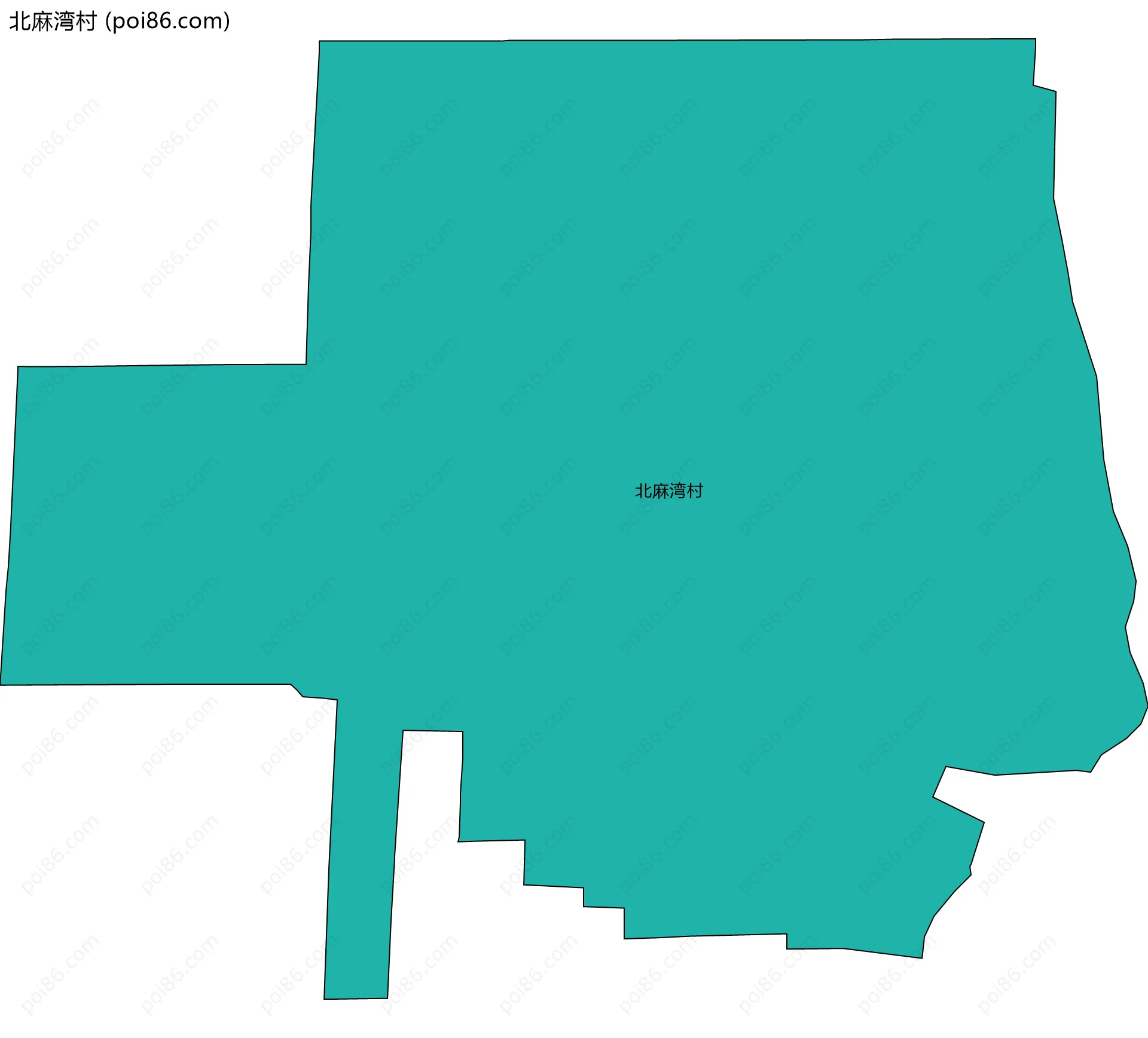 北麻湾村边界地图