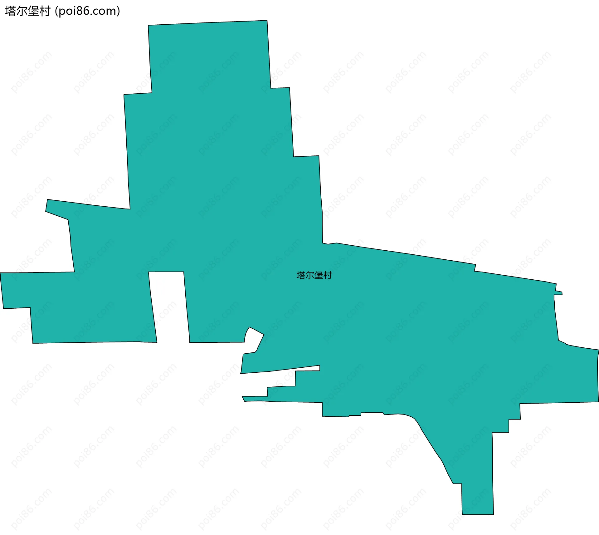 塔尔堡村边界地图