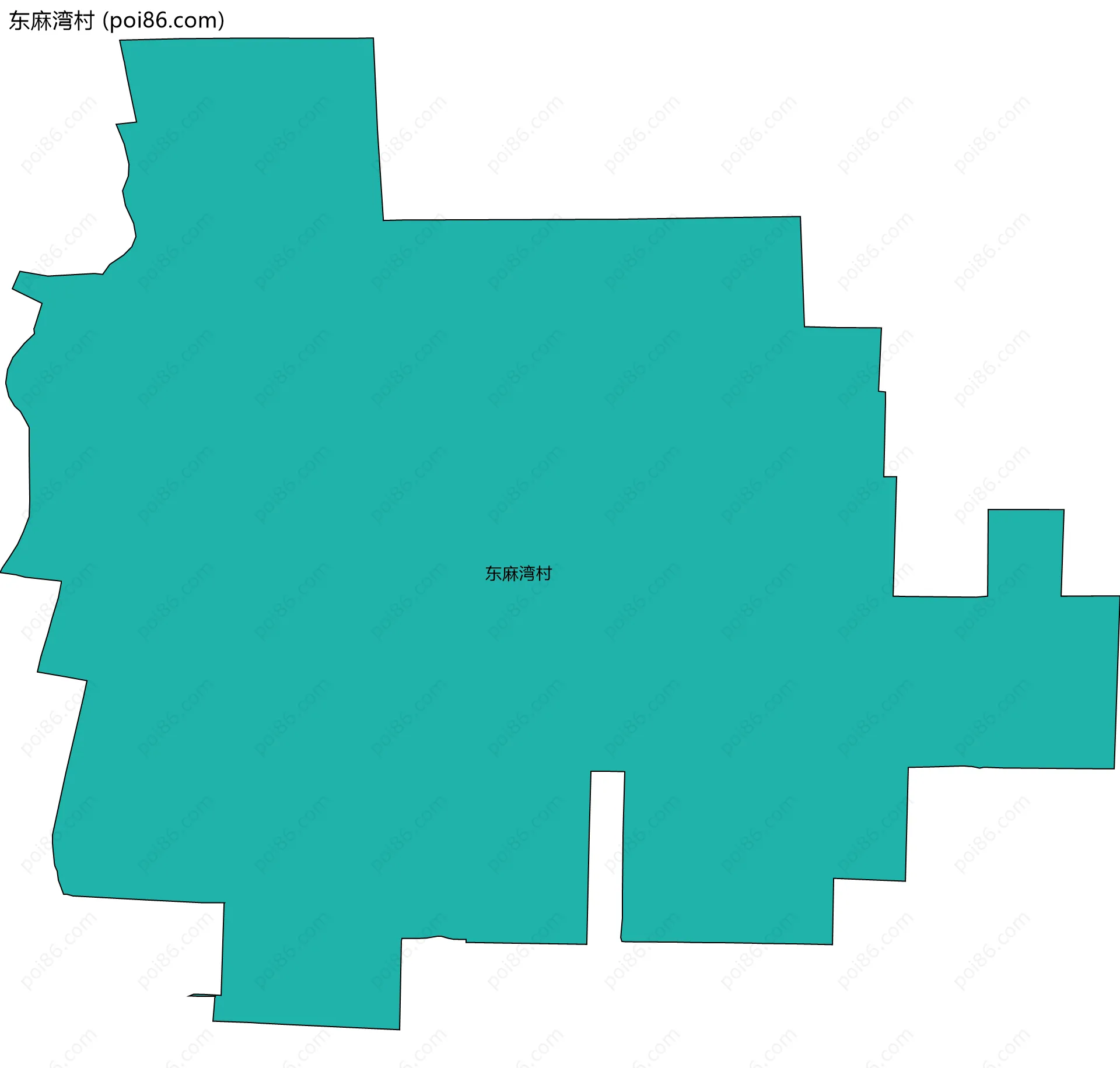 东麻湾村边界地图