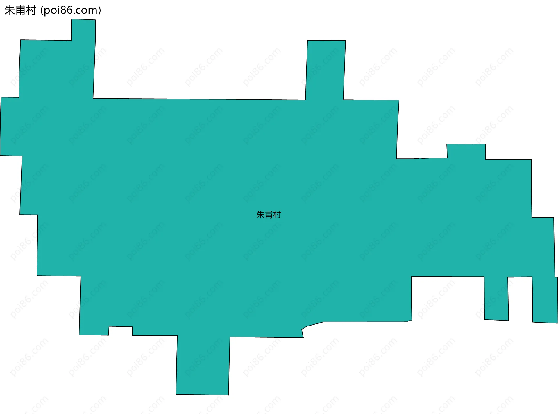 朱甫村边界地图