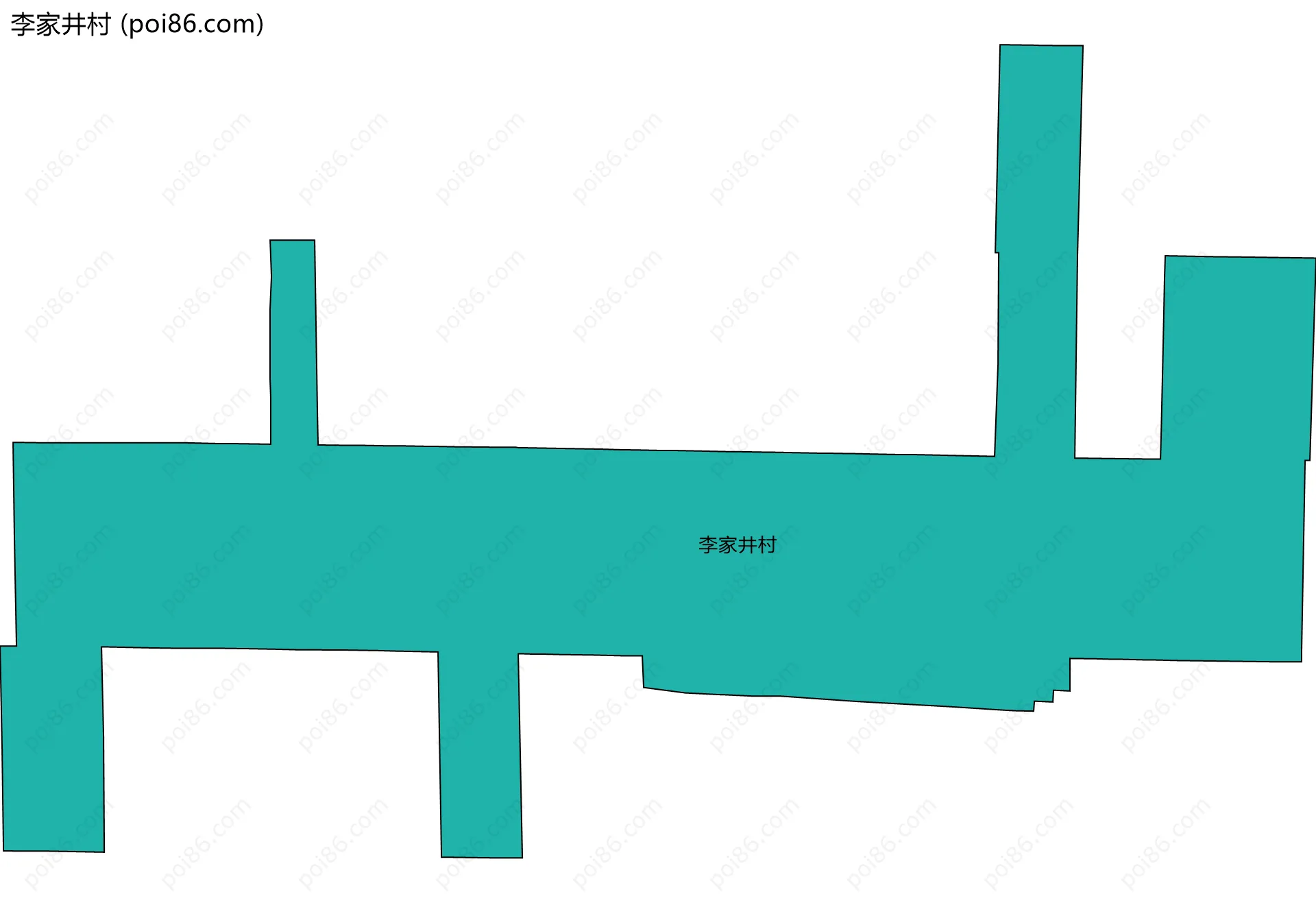 李家井村边界地图