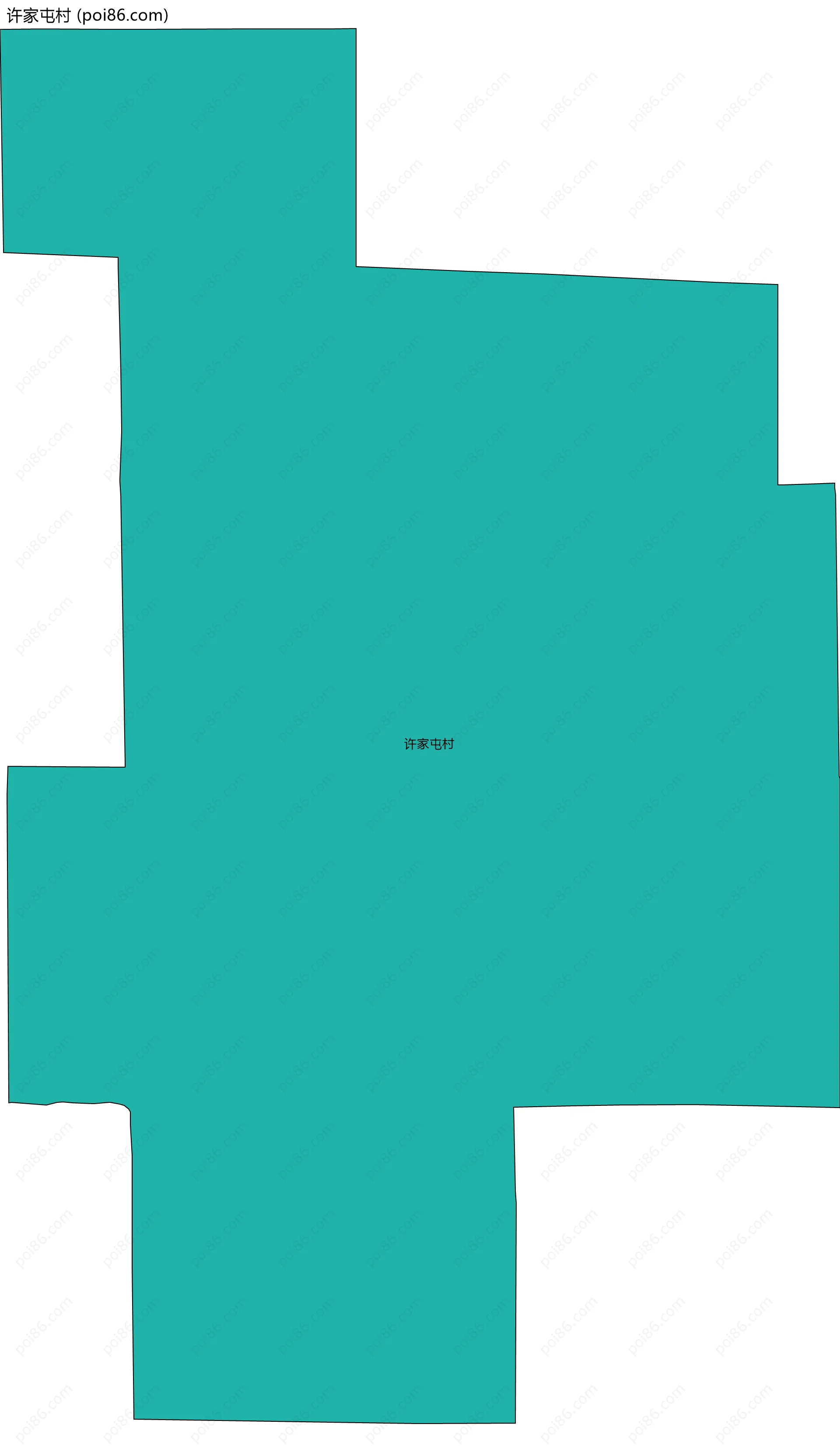 许家屯村边界地图