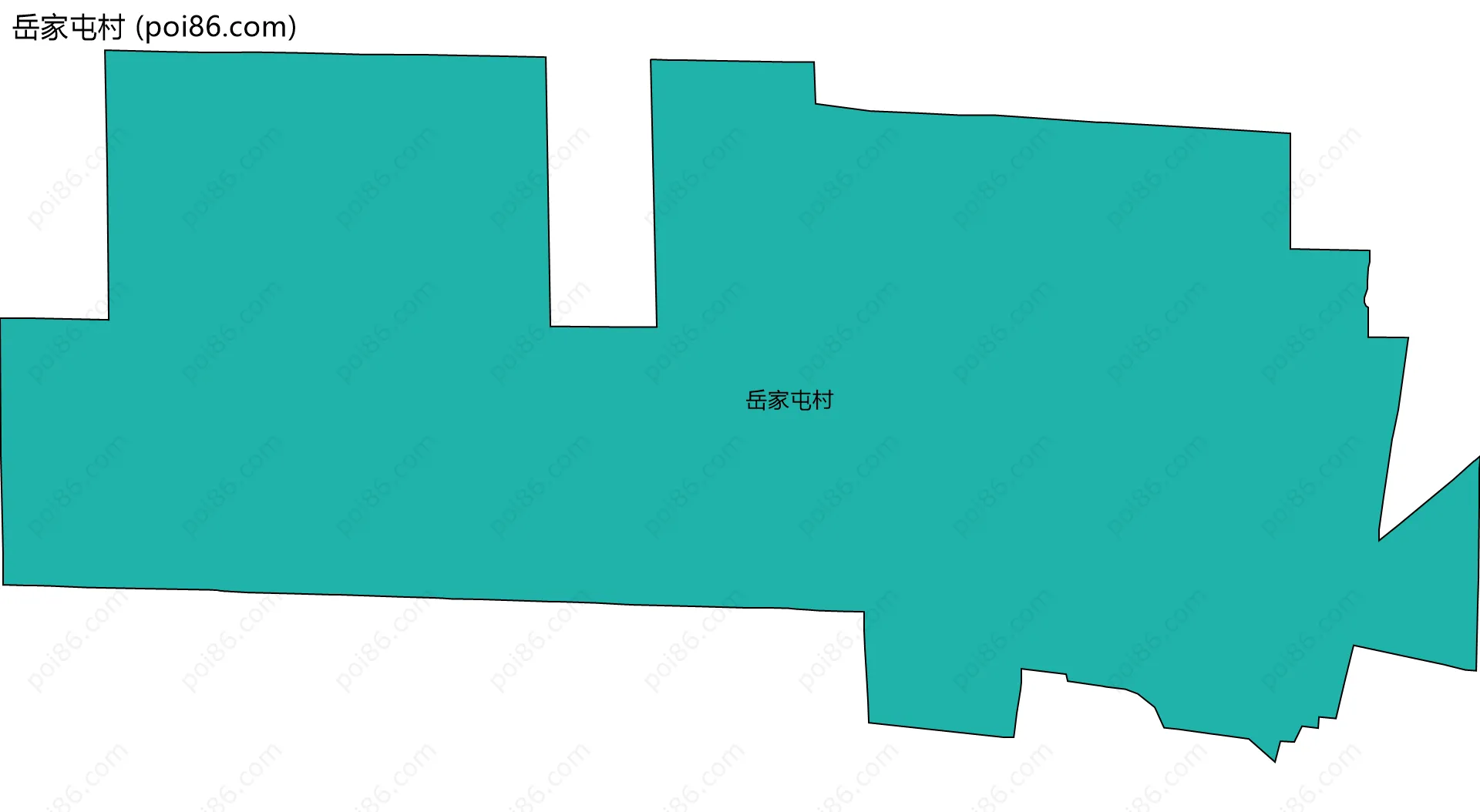 岳家屯村边界地图