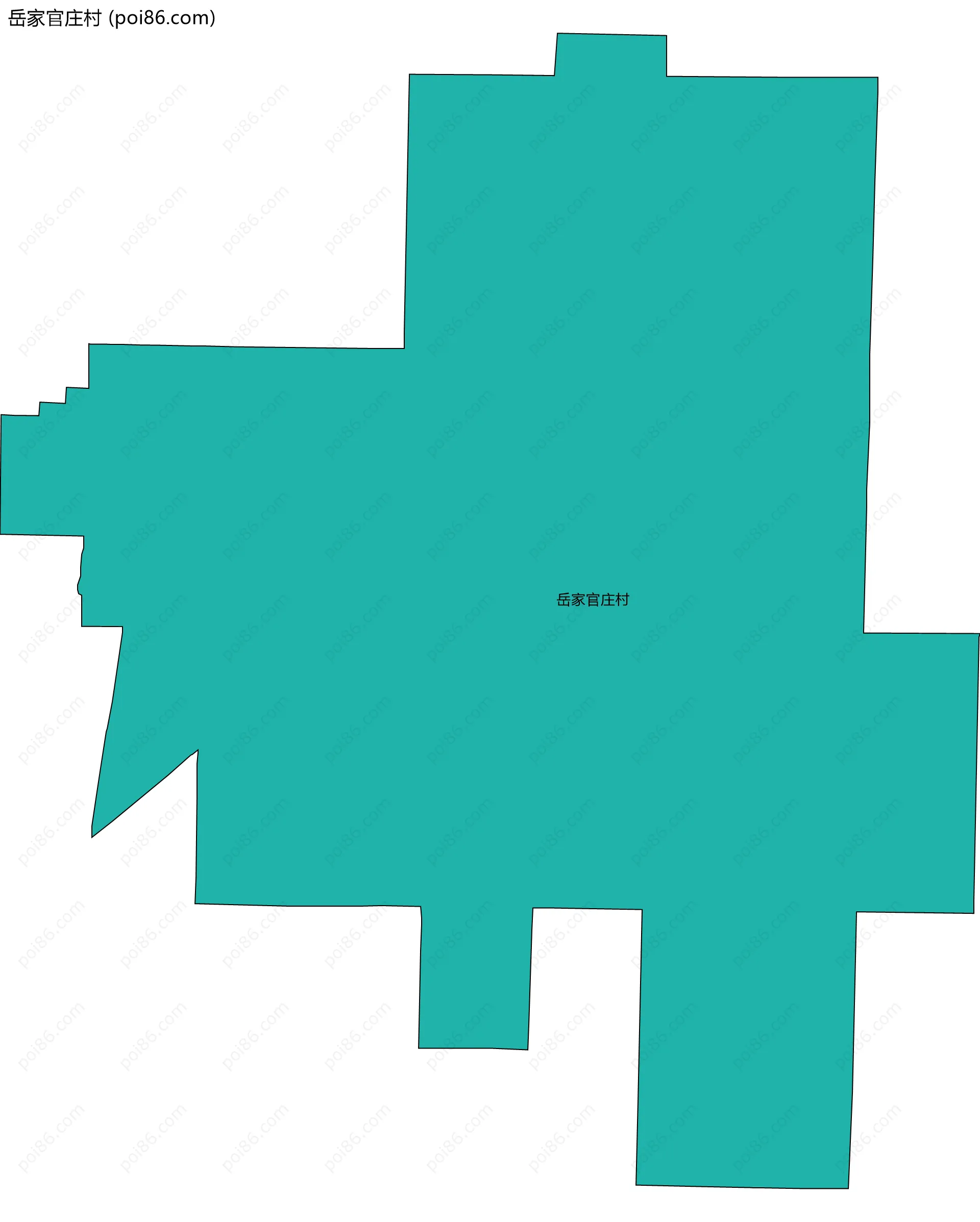 岳家官庄村边界地图