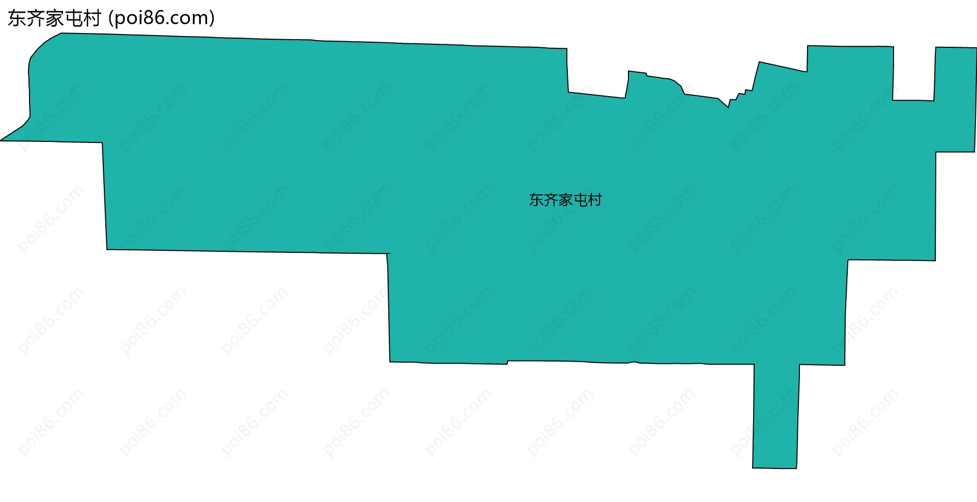 东齐家屯村边界地图