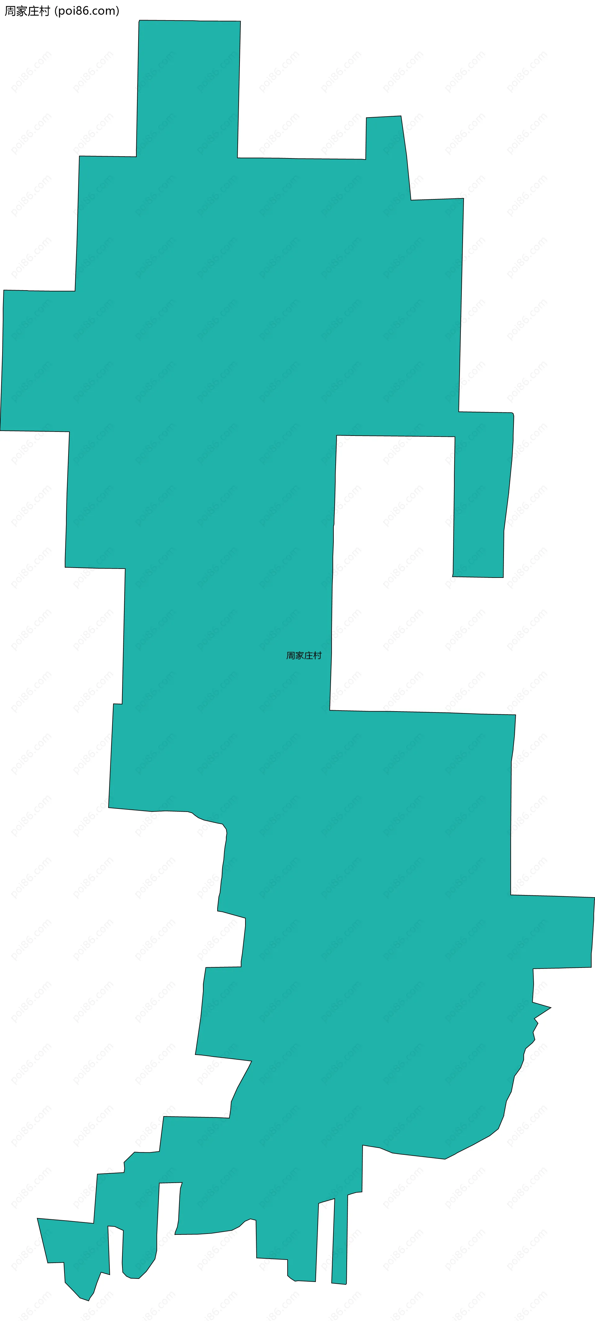 周家庄村边界地图