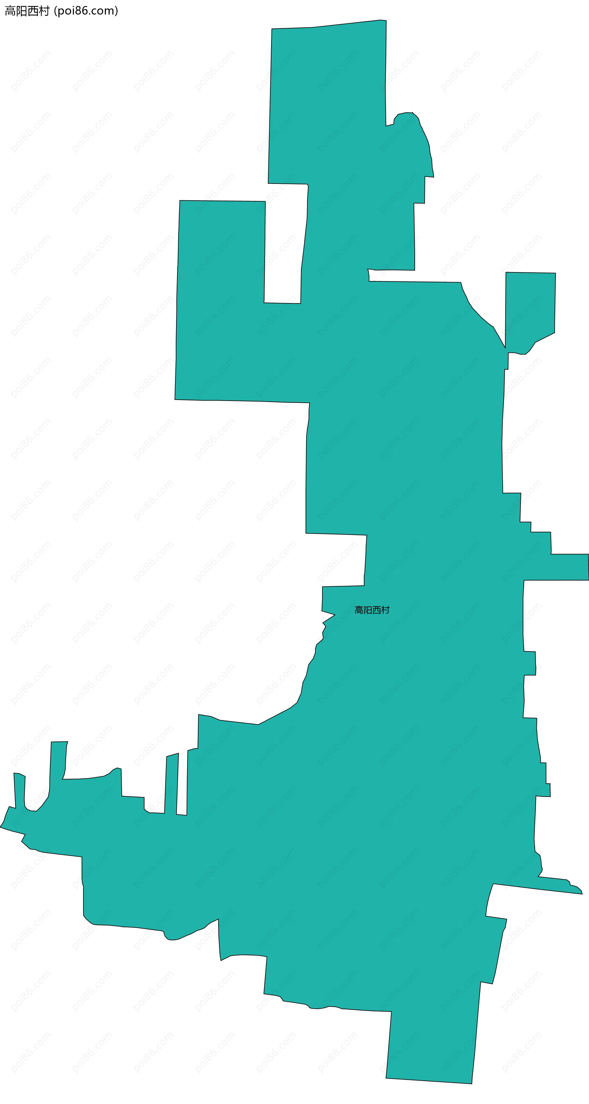 高阳西村边界地图