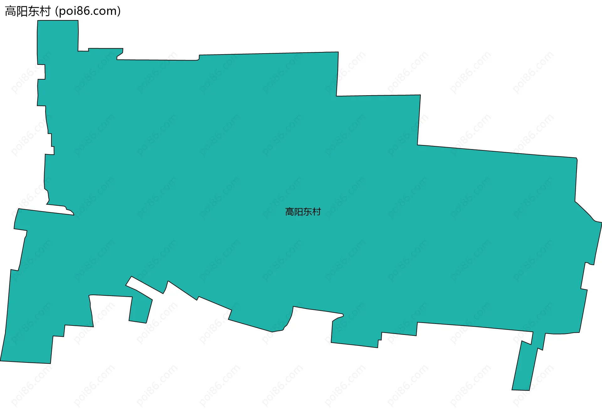 高阳东村边界地图