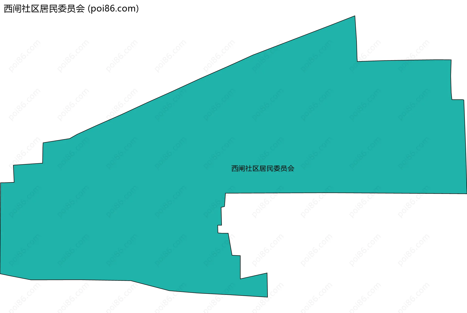 西闸社区居民委员会边界地图