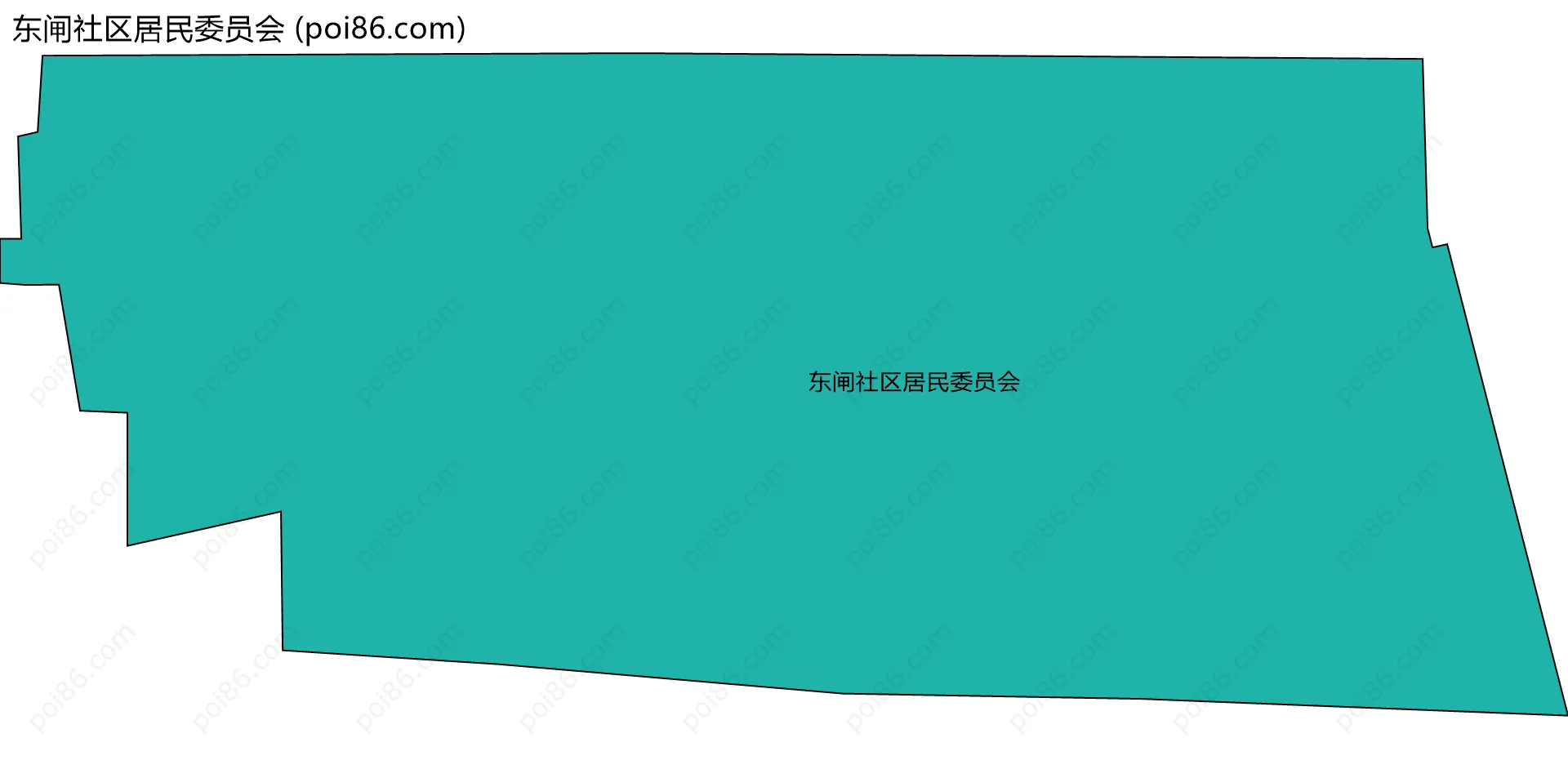 东闸社区居民委员会边界地图