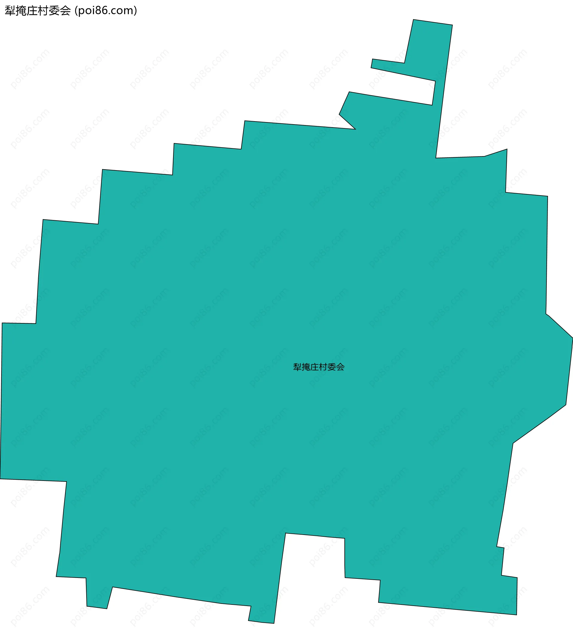 犁掩庄村委会边界地图