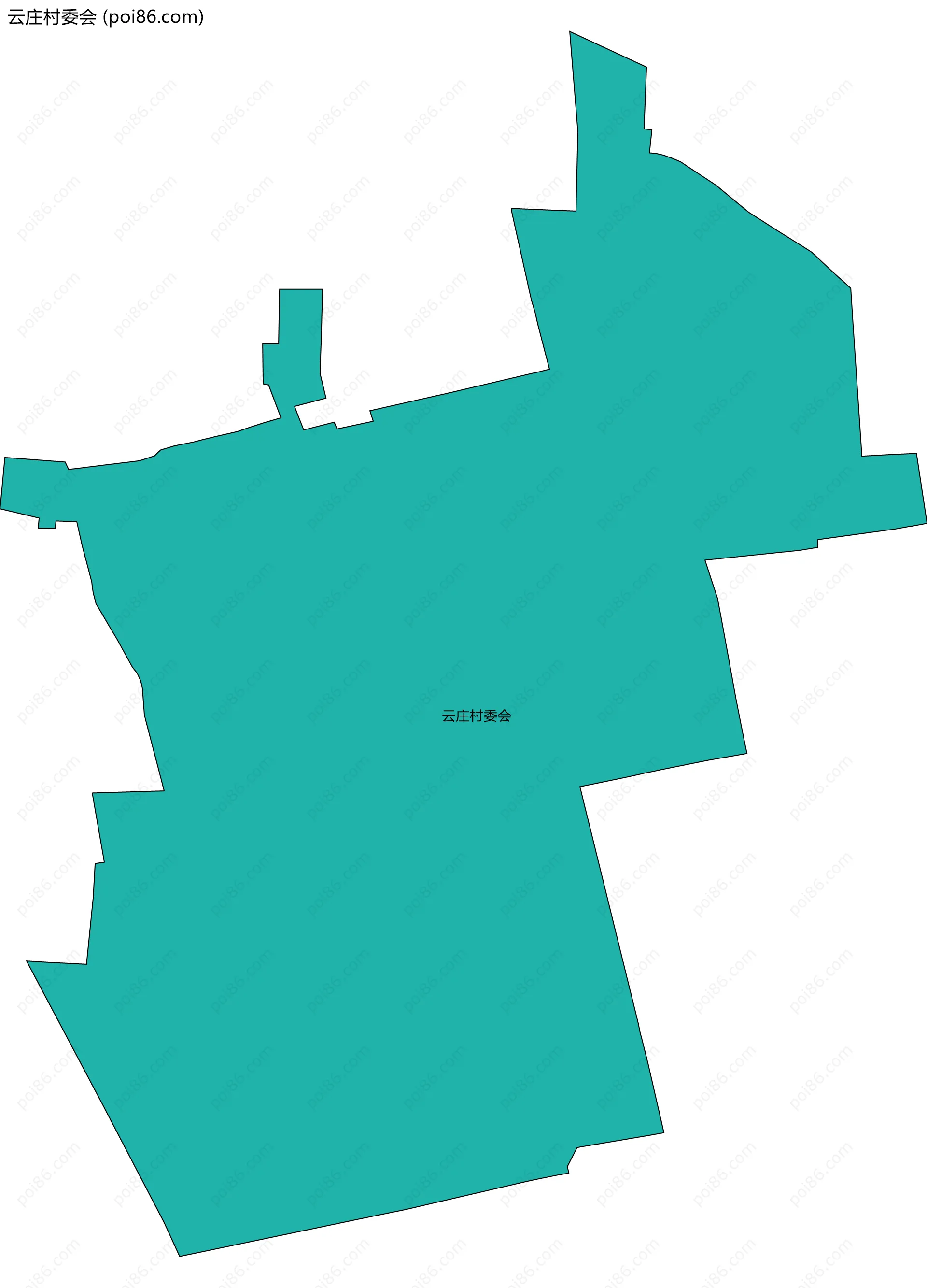 云庄村委会边界地图