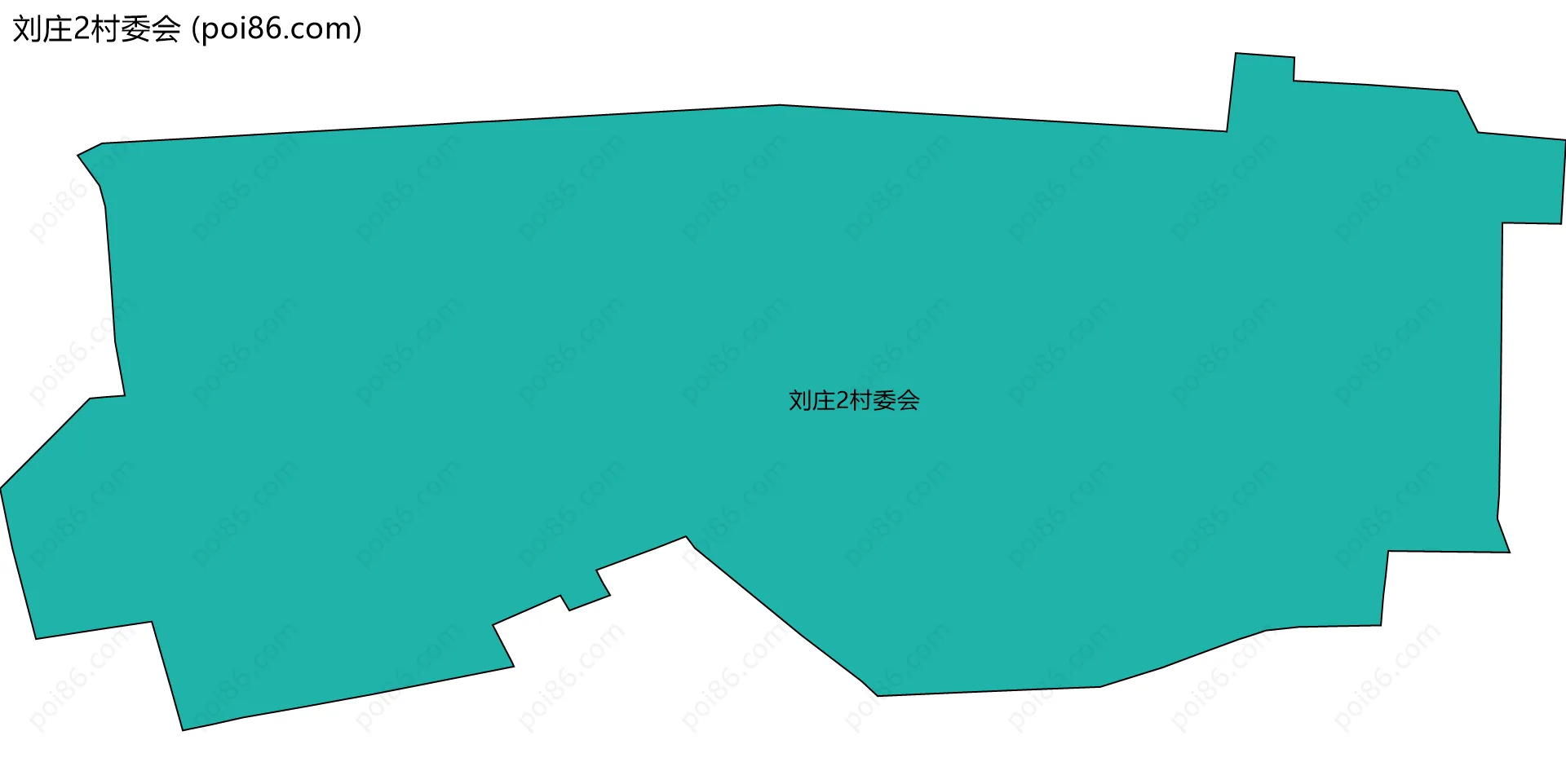 刘庄2村委会边界地图