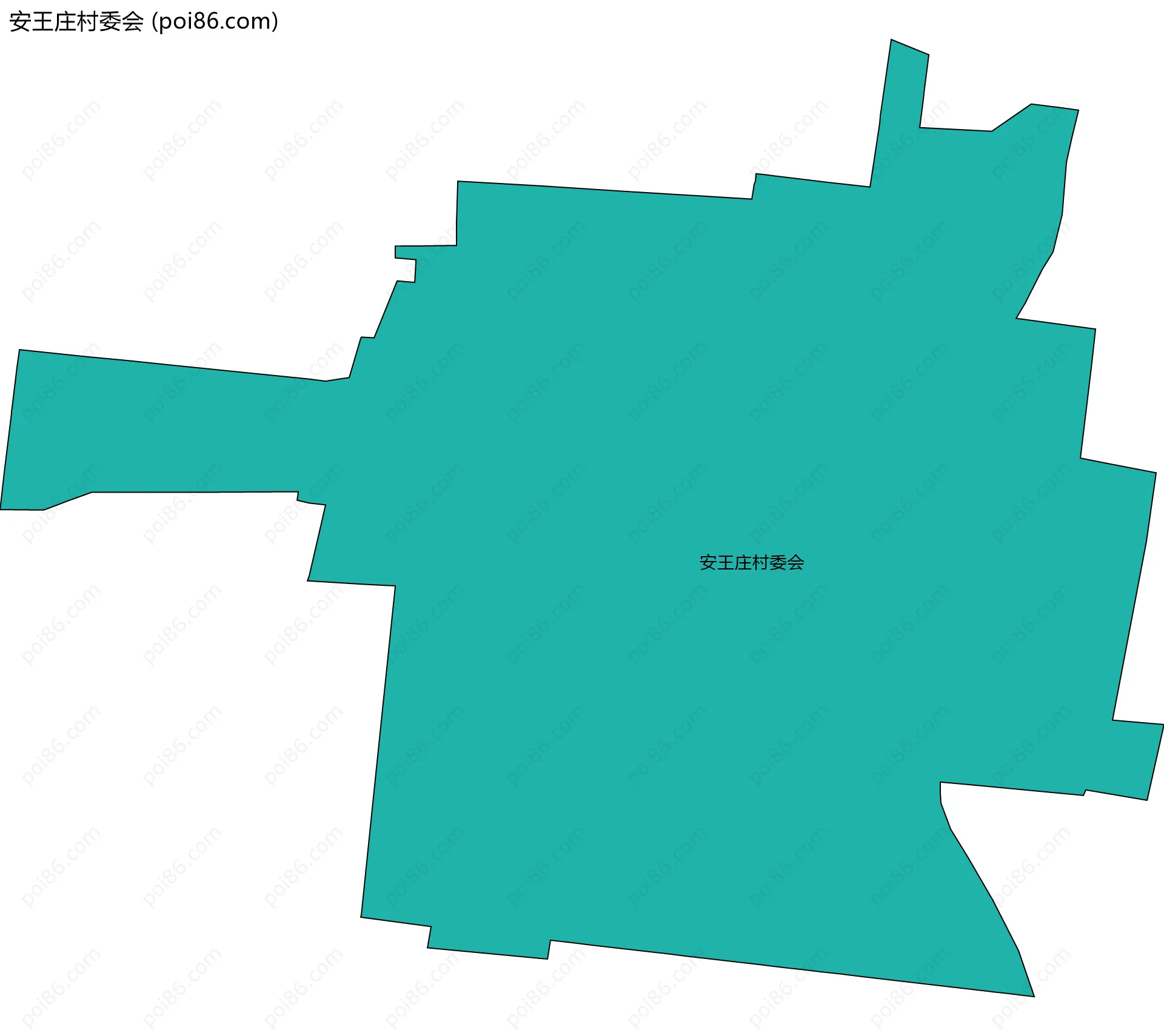 安王庄村委会边界地图