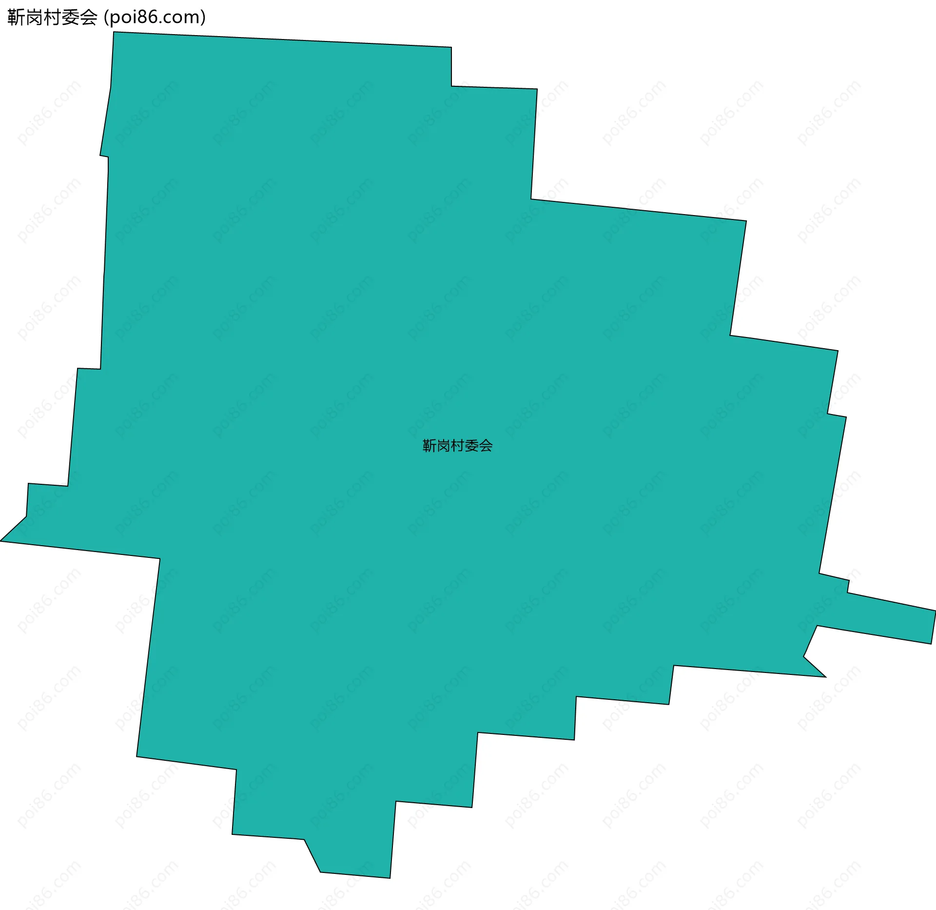 靳岗村委会边界地图