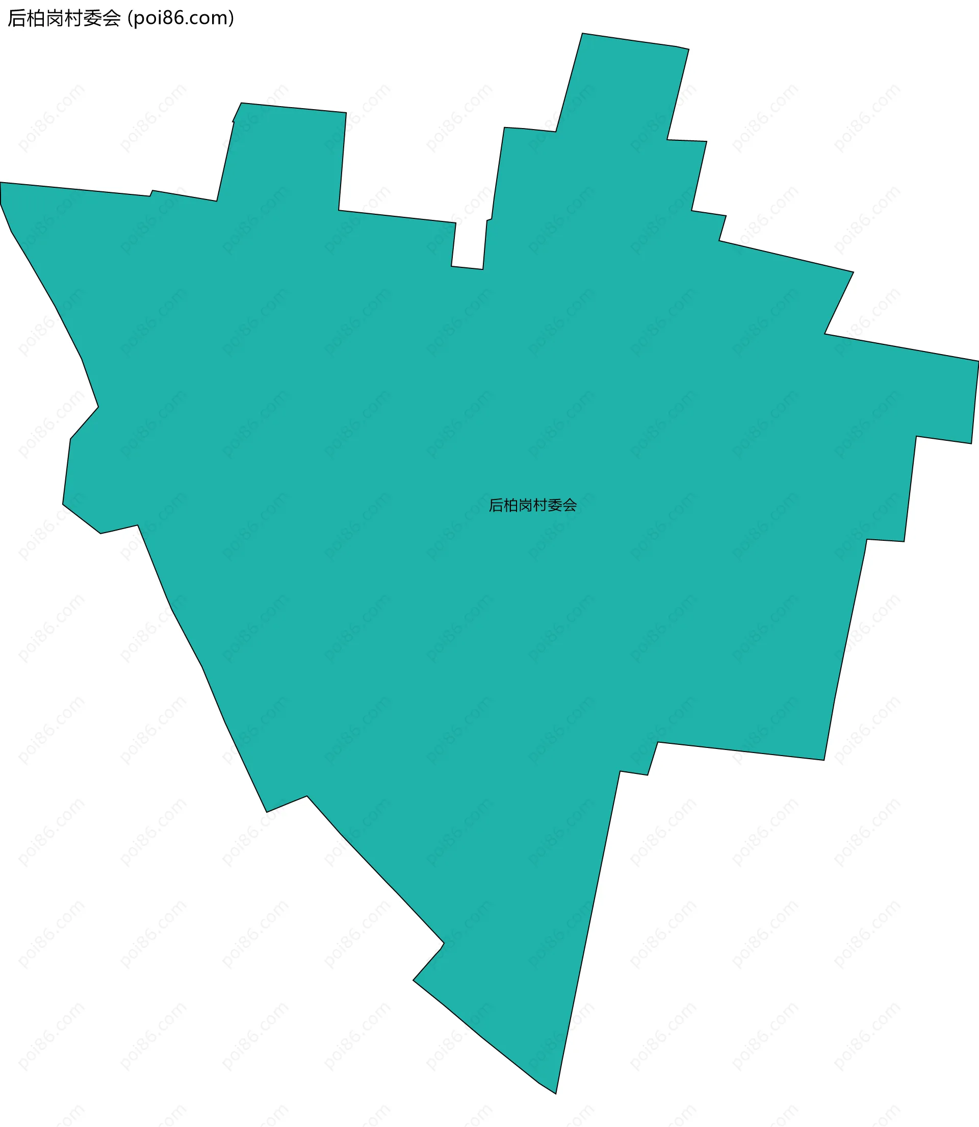 后柏岗村委会边界地图