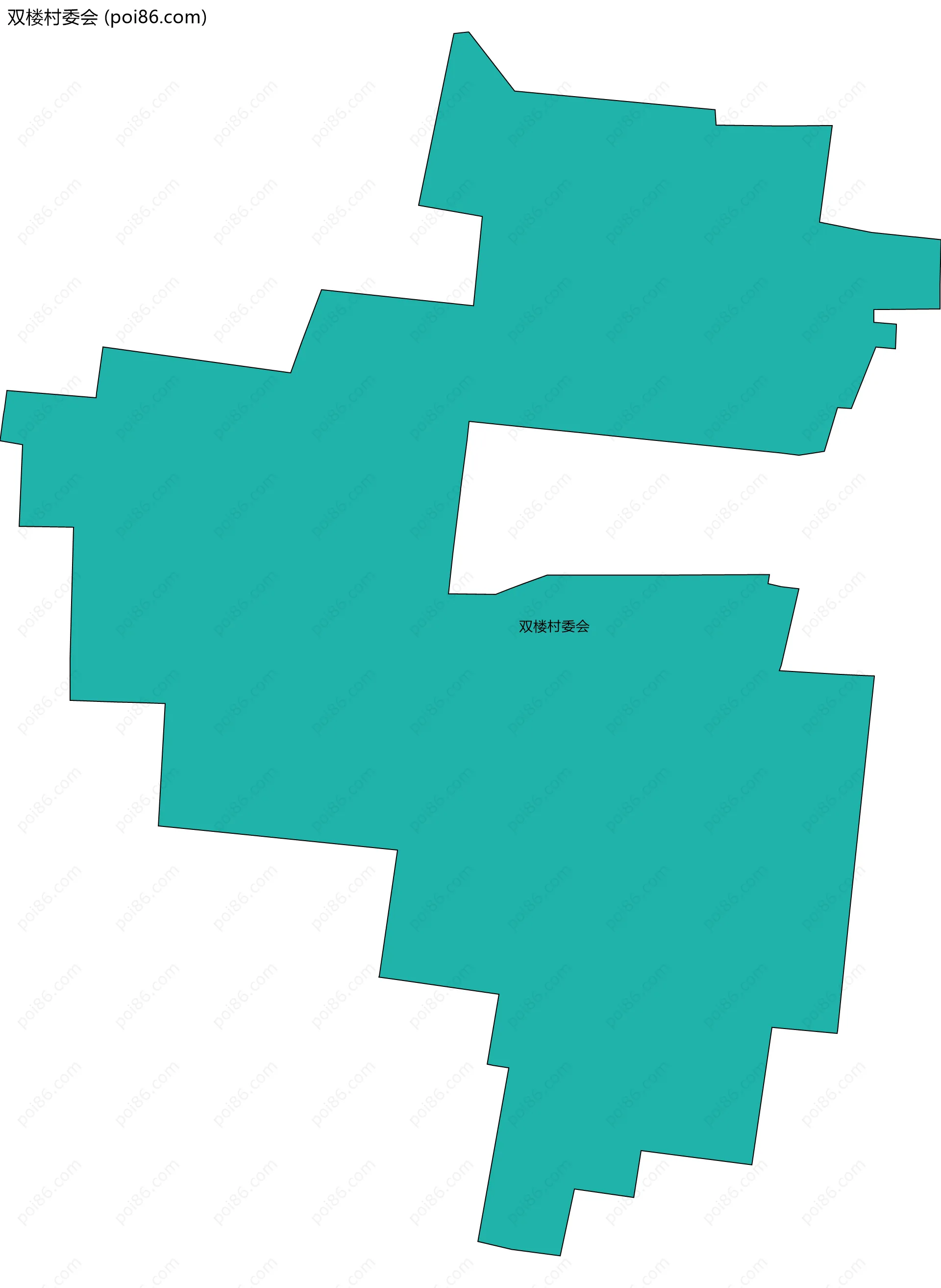 双楼村委会边界地图