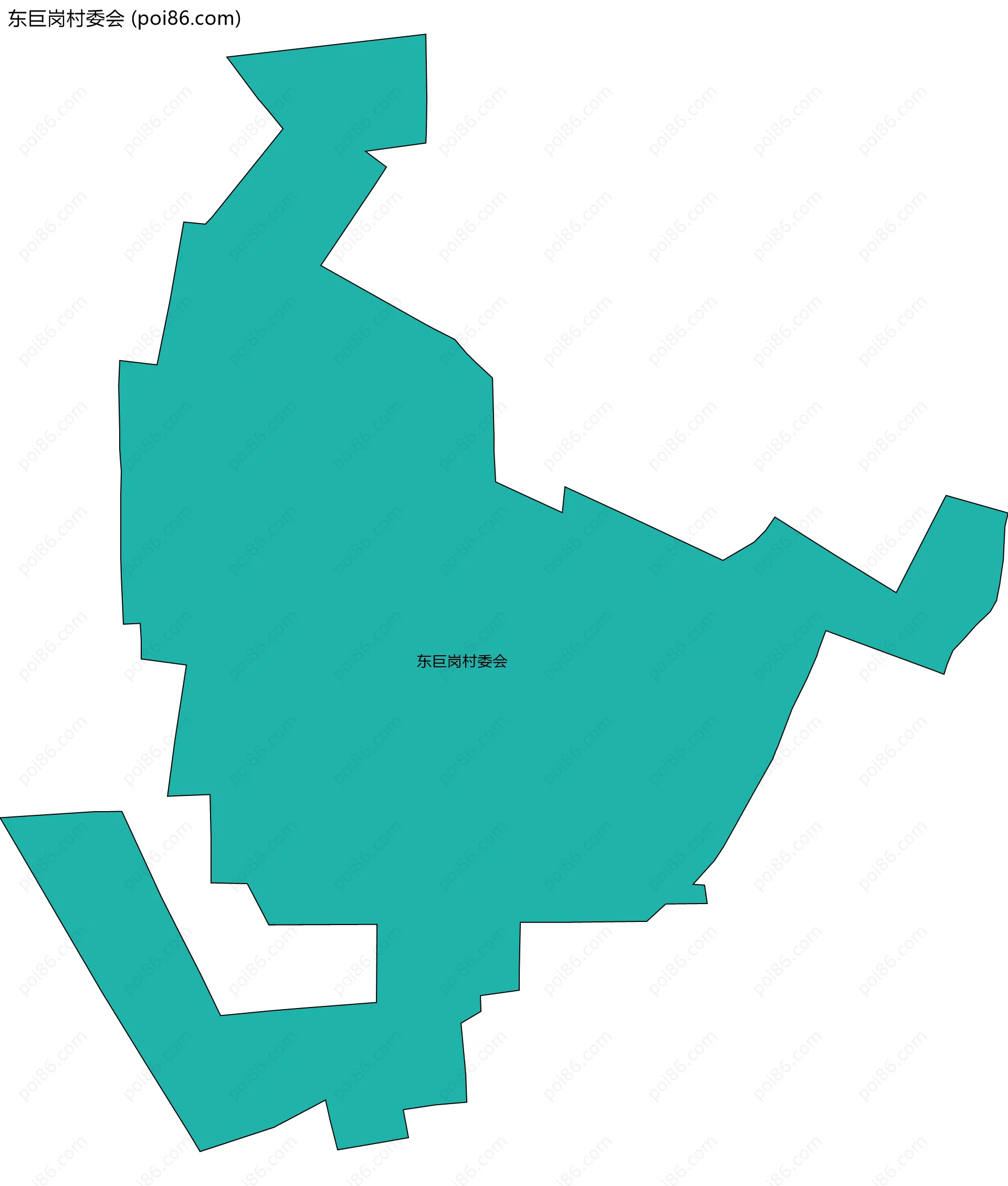 东巨岗村委会边界地图